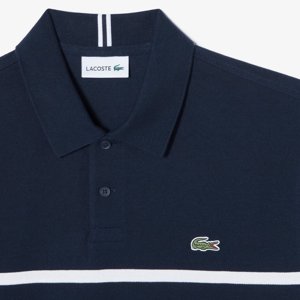 Áo Polo Lacoste Nam Dáng Cổ Điển Họa Tiết Sọc