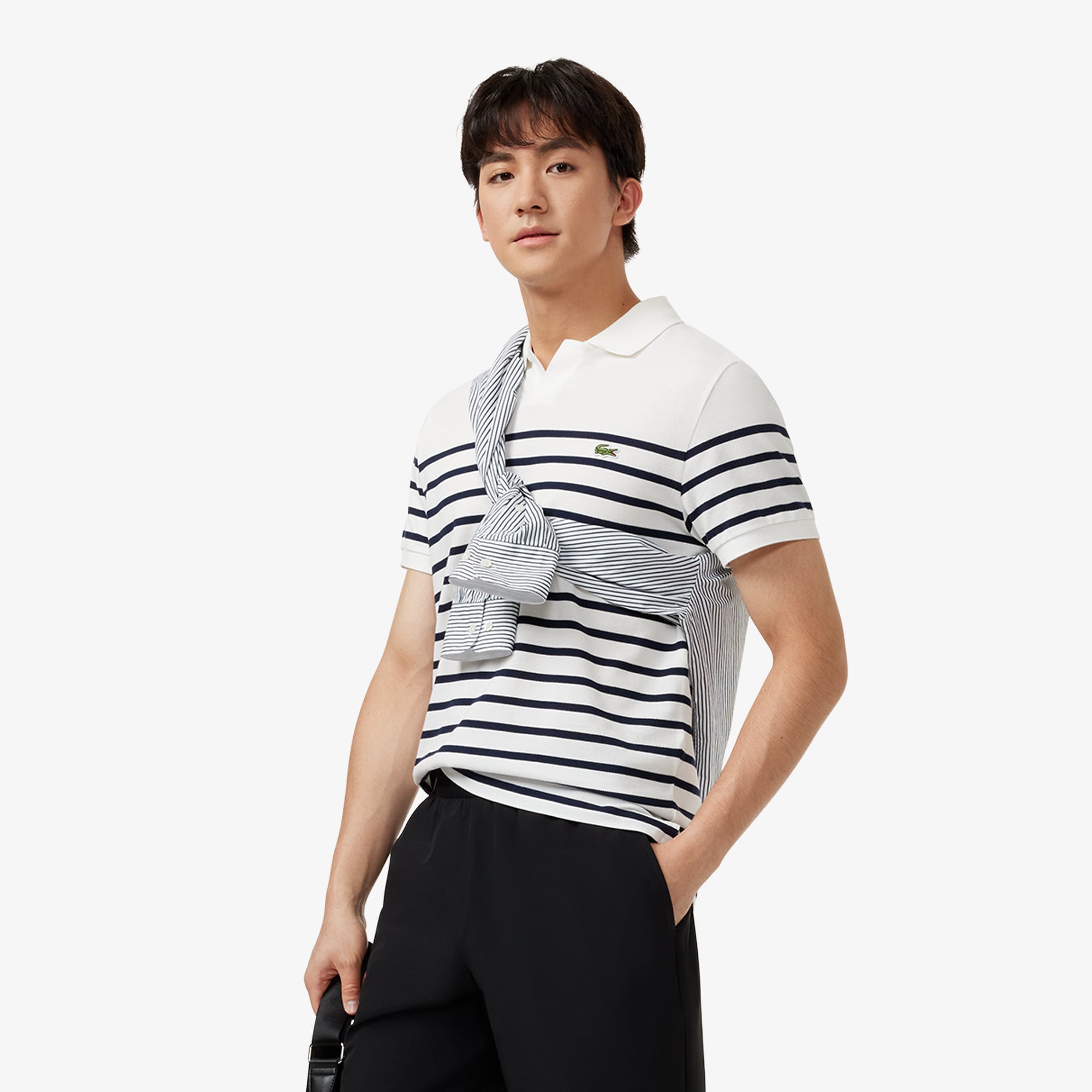 Áo Polo Lacoste Nam Họa Tiết Sọc