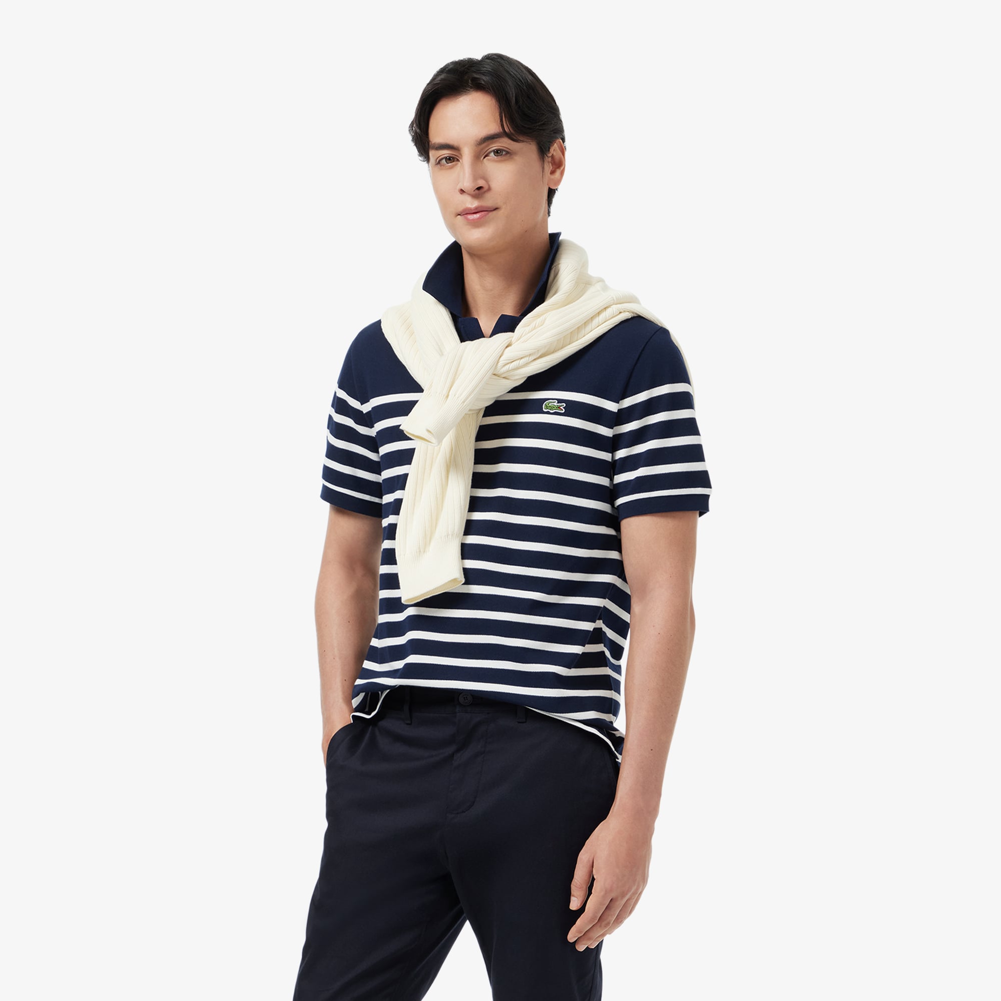 Áo Polo Lacoste Nam Họa Tiết Sọc