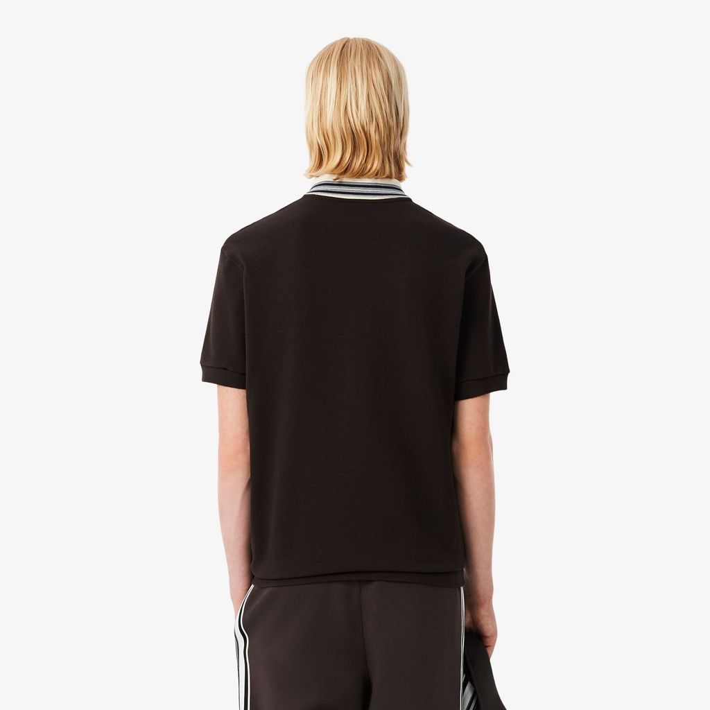 Áo Polo Lacoste Nam Dáng Cổ Điển Cổ Sọc Sản Xuất Tại Pháp
