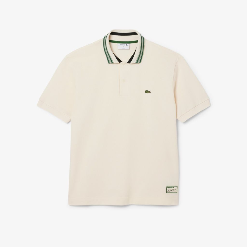 Áo Polo Lacoste Nam Dáng Cổ Điển Cổ Sọc Sản Xuất Tại Pháp
