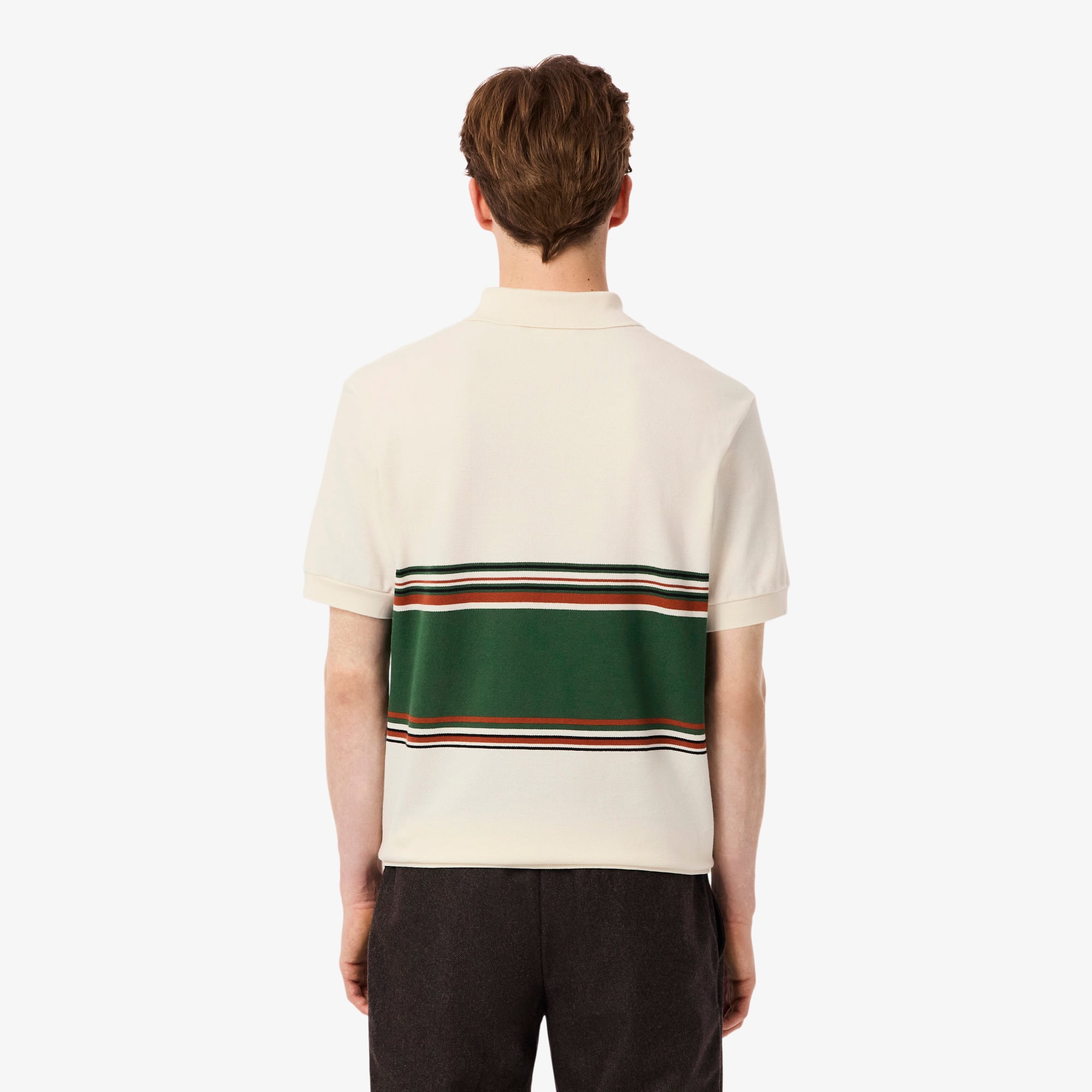 Áo Polo Lacoste Nam Dáng Cổ Điển Sọc Sản Xuất Tại Pháp