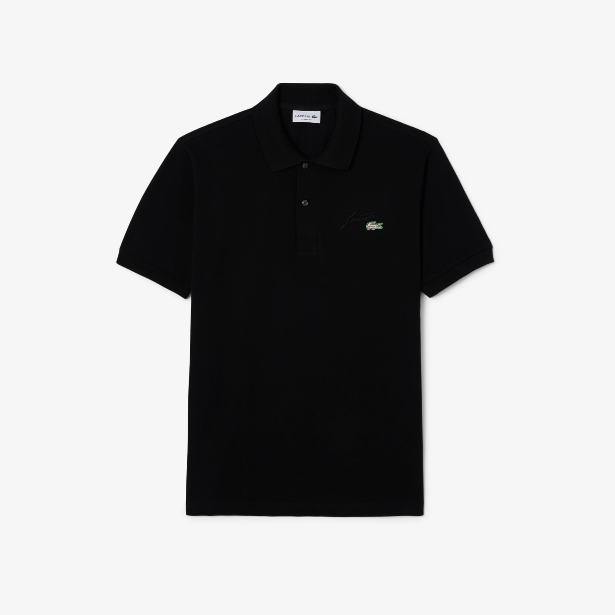 Áo Polo Lacoste Nam Dáng Cổ Điển Piqué Thêu Họa Tiết