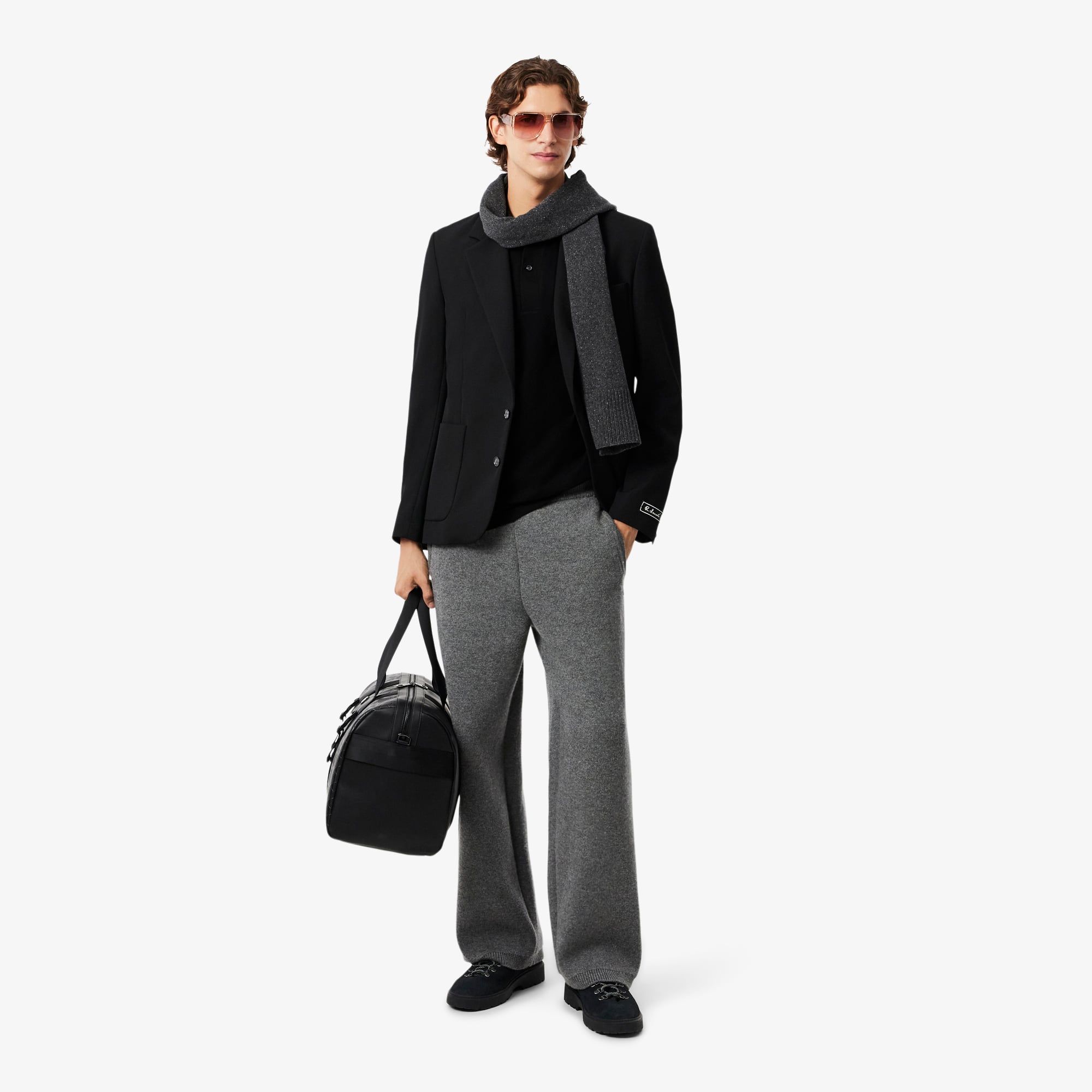 Áo Polo Lacoste Nam Dáng Cổ Điển Piqué Thêu Họa Tiết