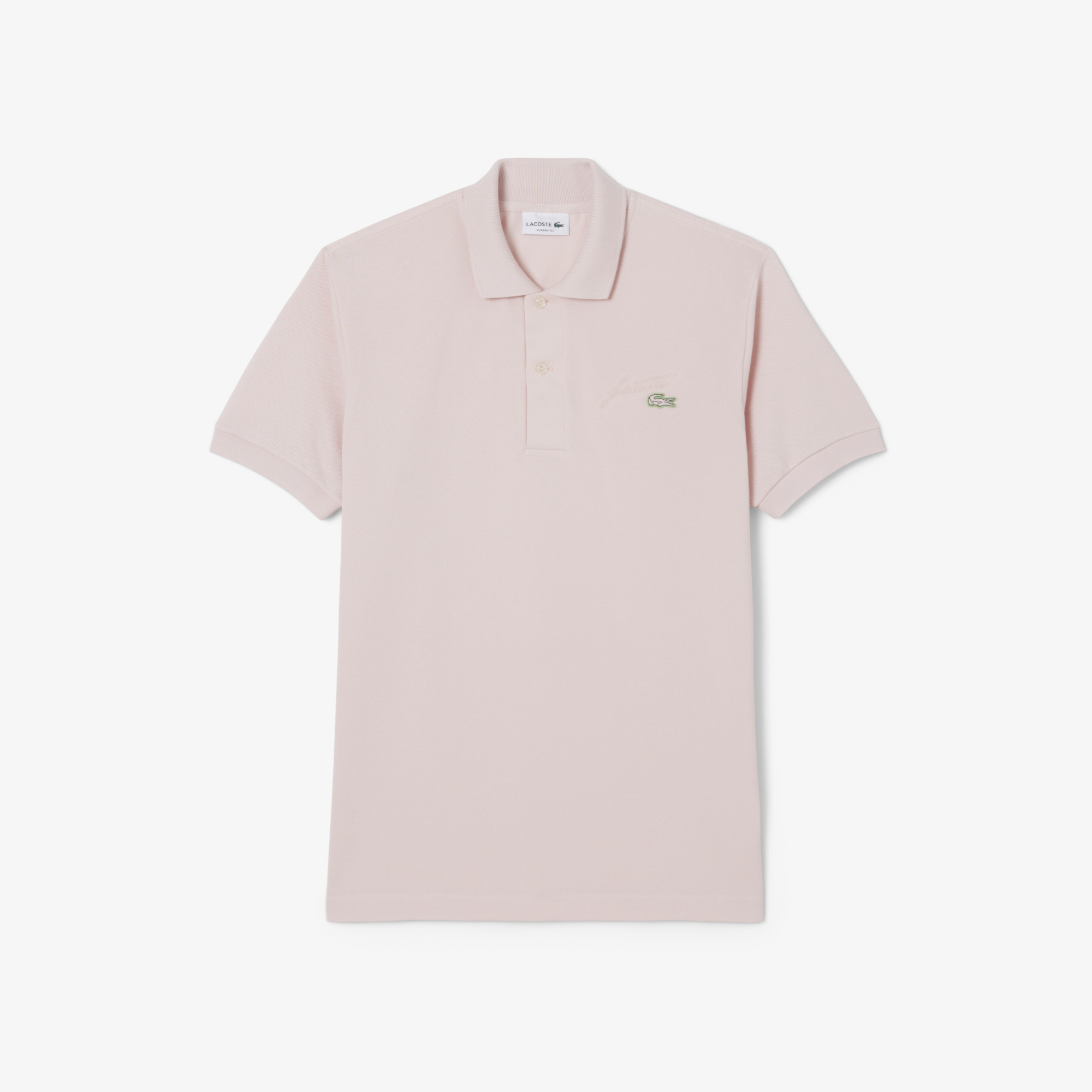 Áo Polo Lacoste Nam Dáng Cổ Điển Piqué Thêu Họa Tiết