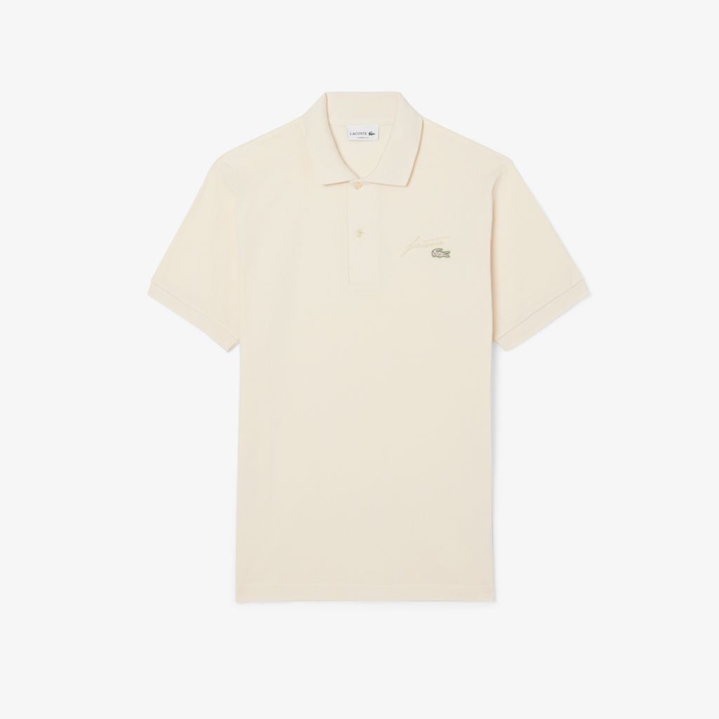 Áo Polo Lacoste Nam Dáng Cổ Điển Piqué Thêu Họa Tiết