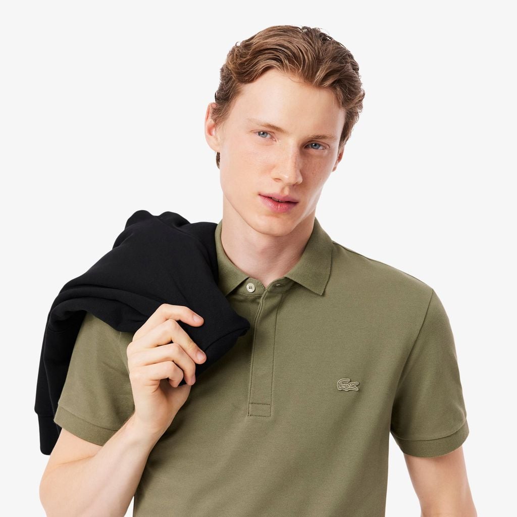 Áo Polo Lacoste Nam Paris Dáng Suông Piqué Co Dãn