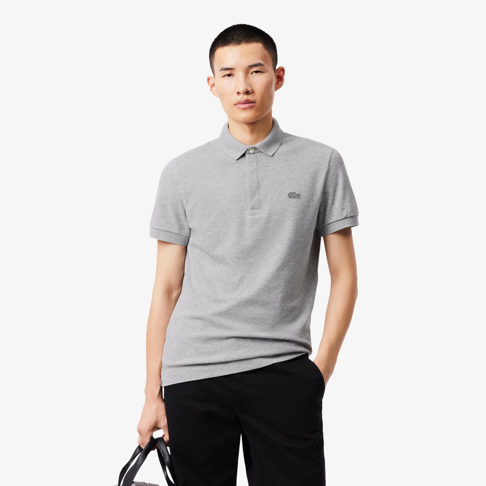 Áo Polo Lacoste Nam Paris Dáng Suông Piqué Co Dãn