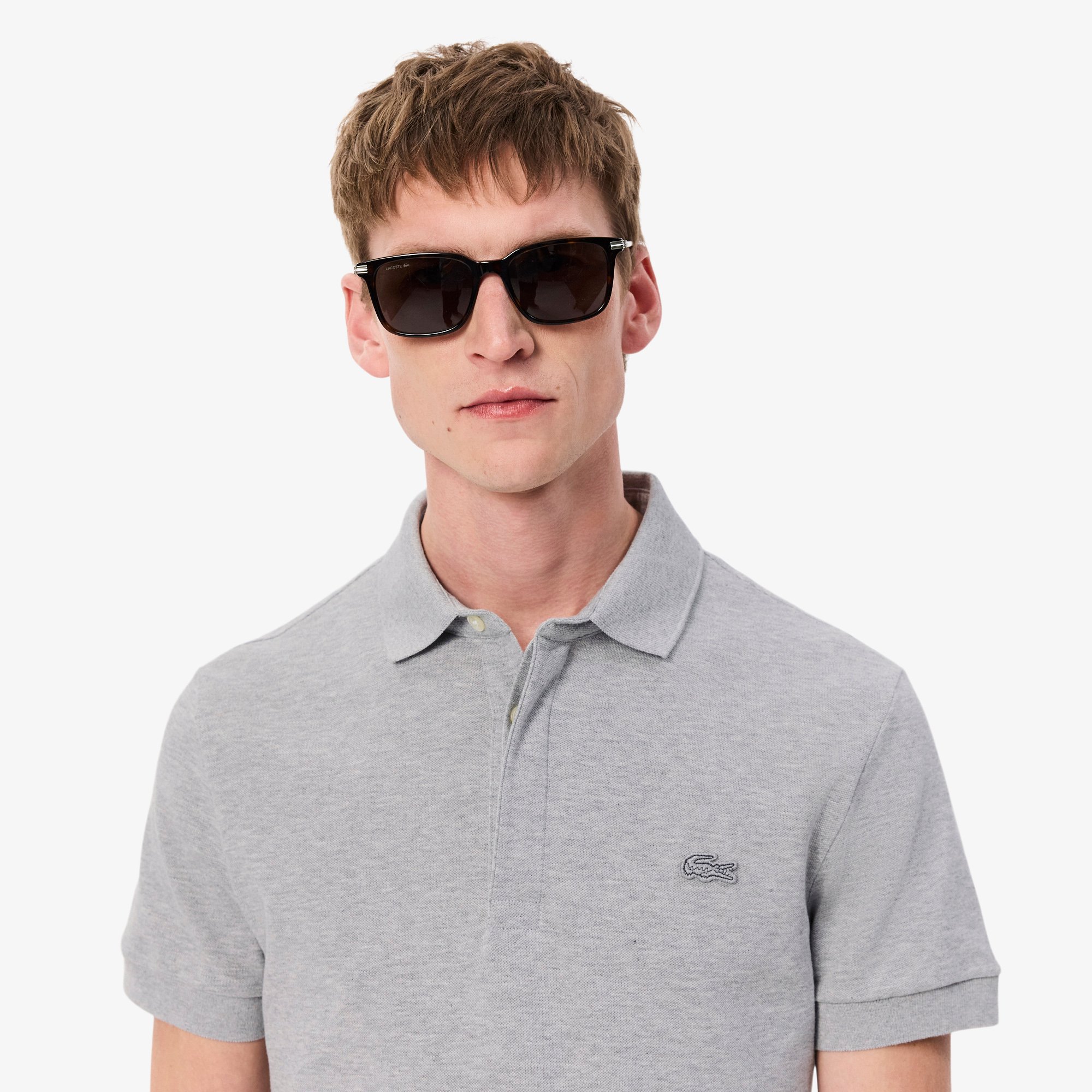 Áo Polo Lacoste Nam Paris Dáng Suông Piqué Co Dãn
