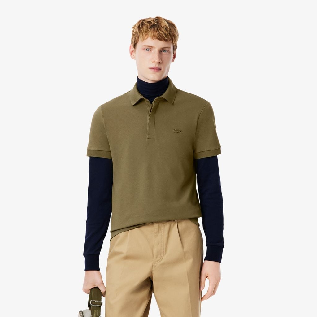 Áo Polo Lacoste Nam Paris Dáng Suông Piqué Co Dãn