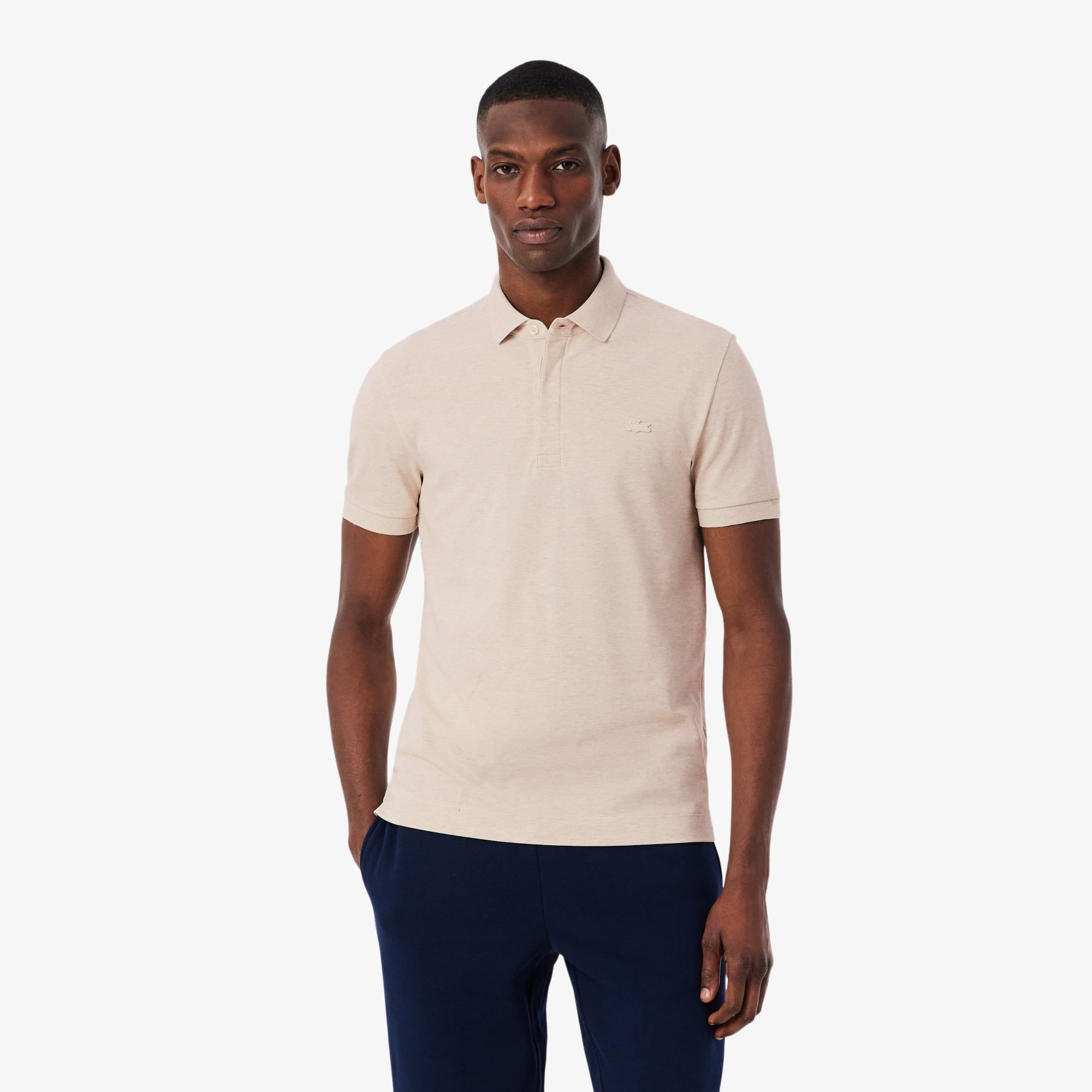 Áo Polo Lacoste Nam Paris Dáng Suông Piqué Co Dãn