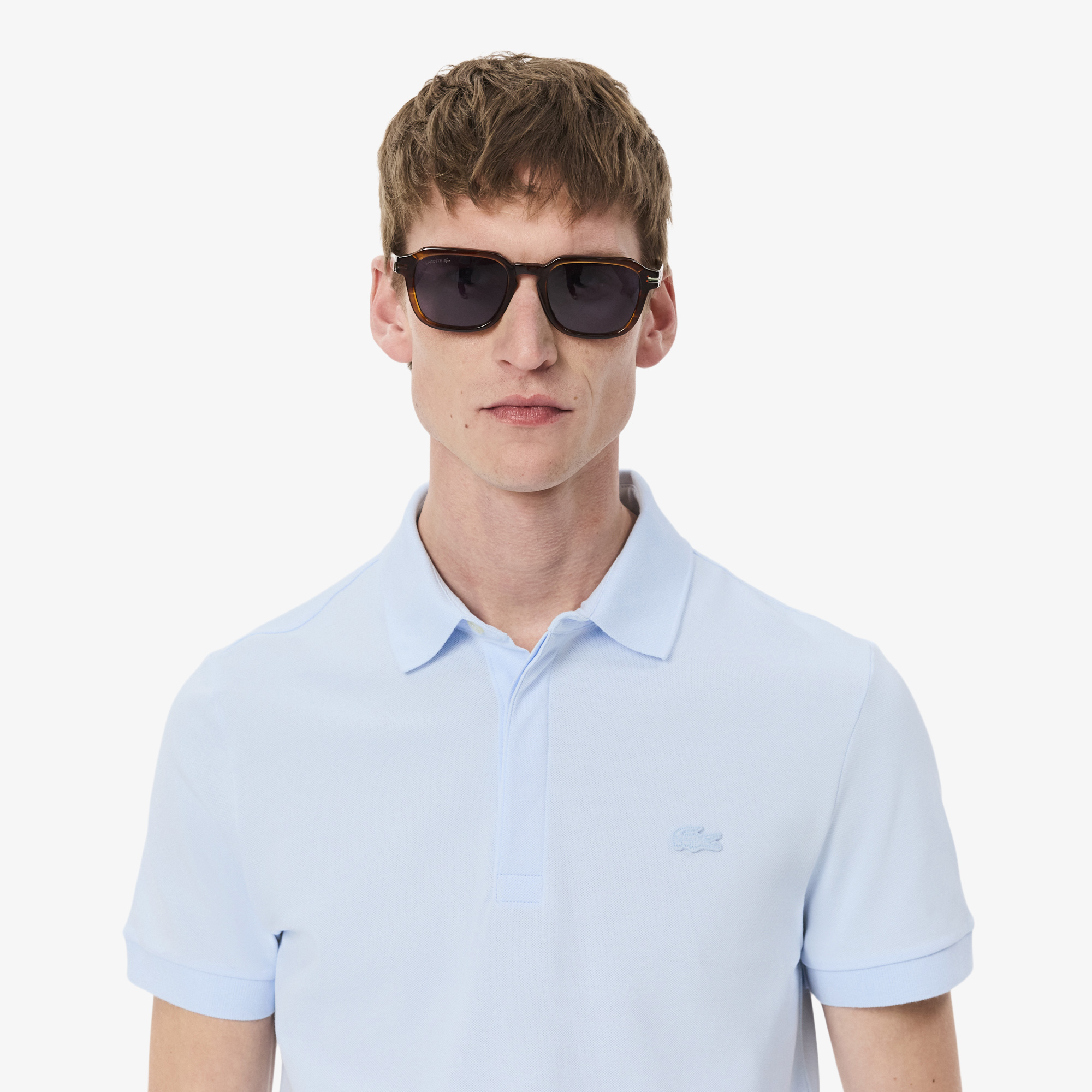 Áo Polo Lacoste Nam Paris Dáng Suông Piqué Co Dãn