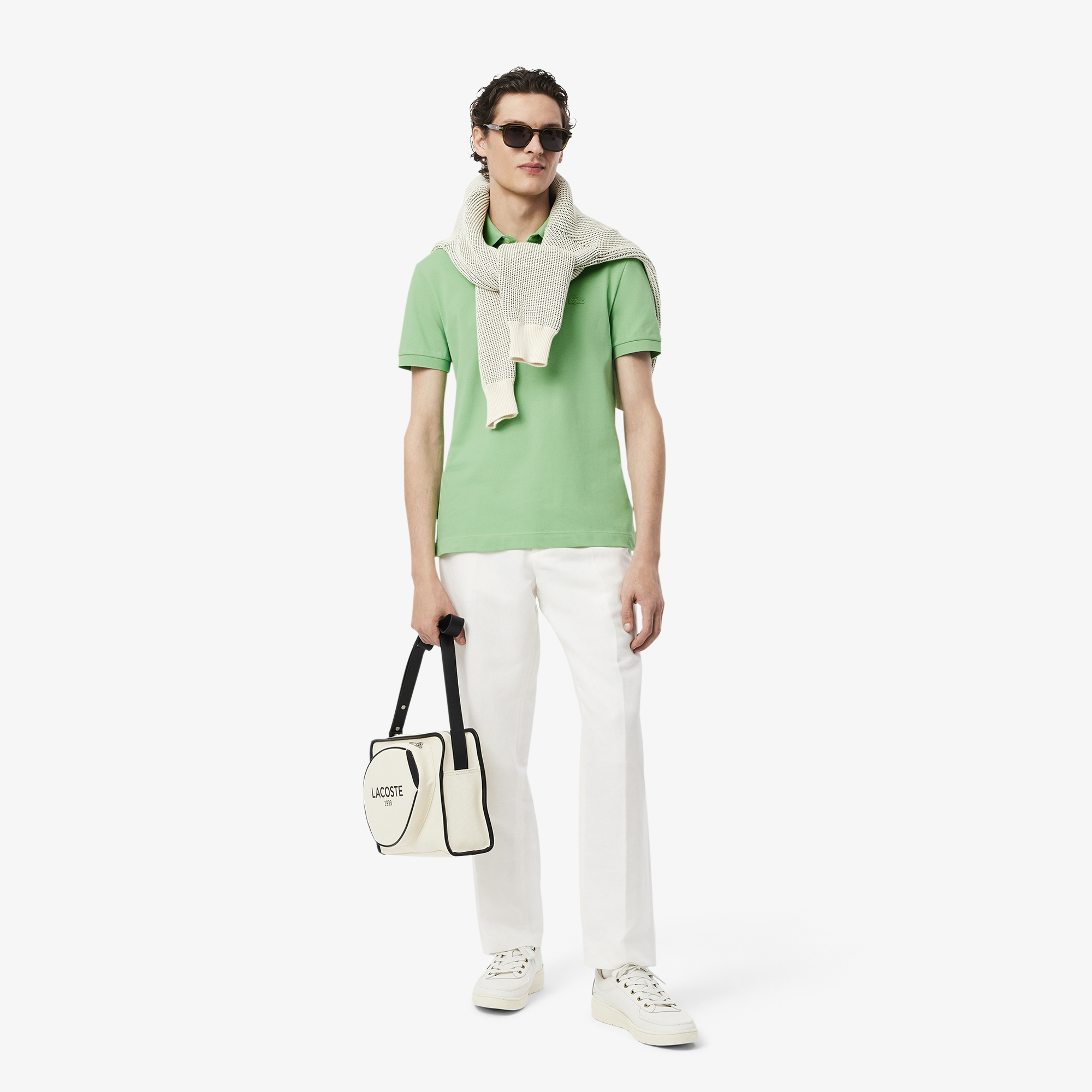 Áo Polo Lacoste Nam Paris Dáng Suông Piqué Co Dãn
