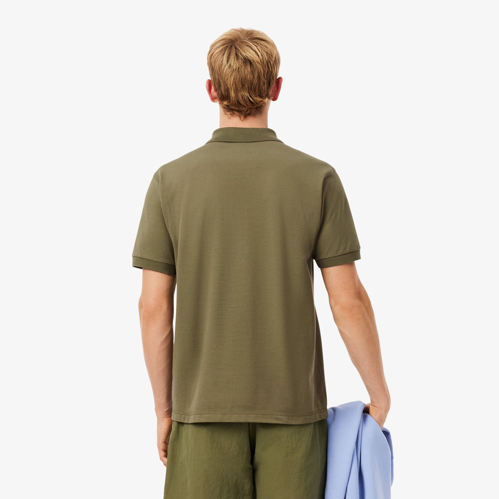 Áo Polo Lacoste Nam Dáng Cổ Điển Piqué Thêu Họa Tiết