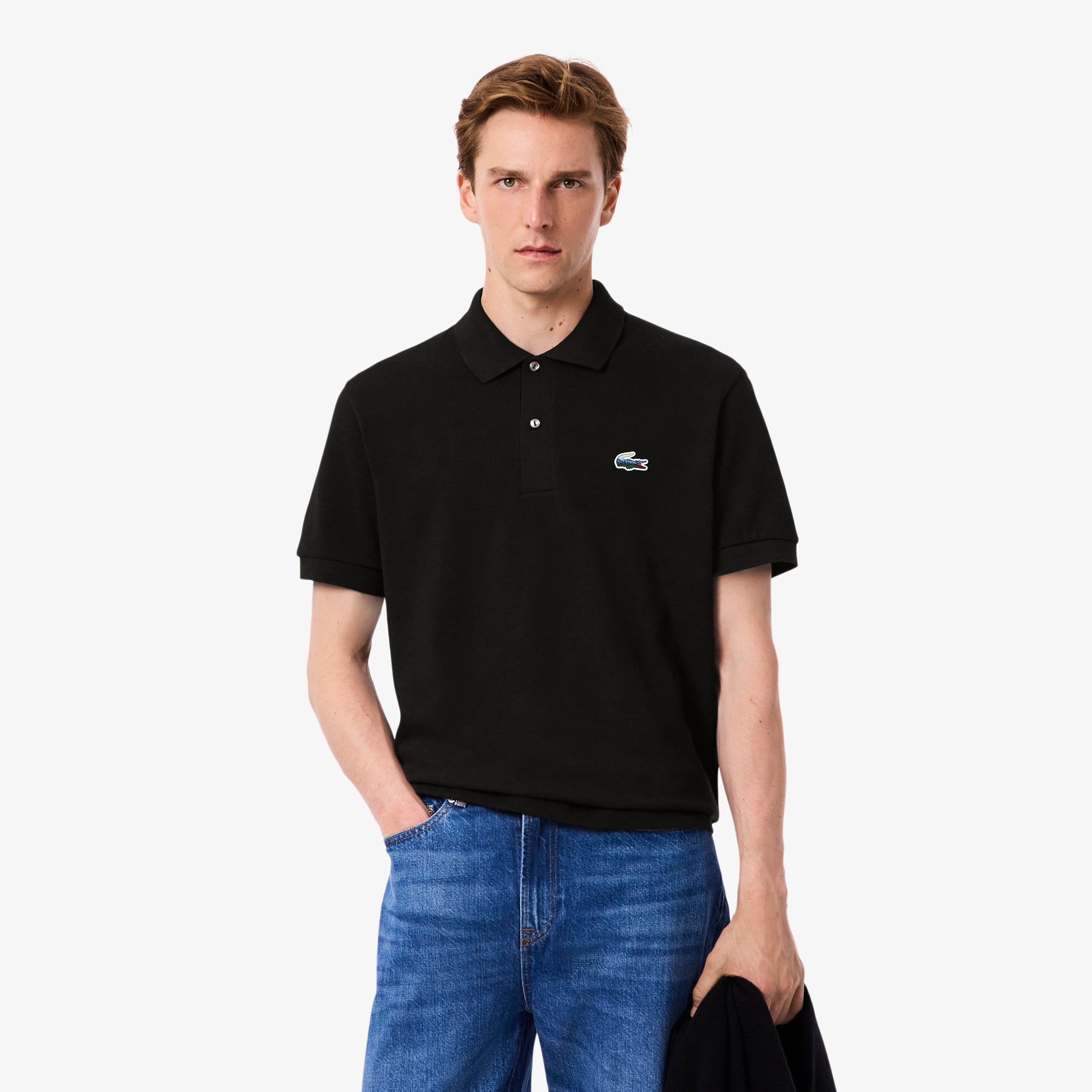 Áo Polo Lacoste Nam Dáng Cổ Điển Landscape Crocodile