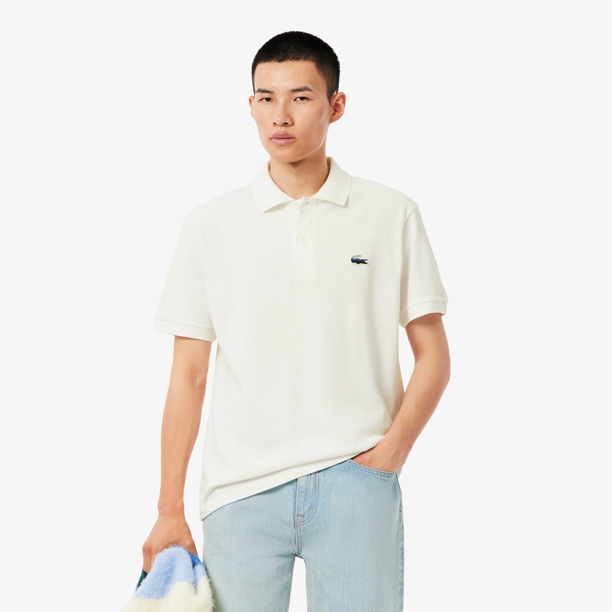 Áo Polo Lacoste Nam Dáng Cổ Điển Landscape Crocodile