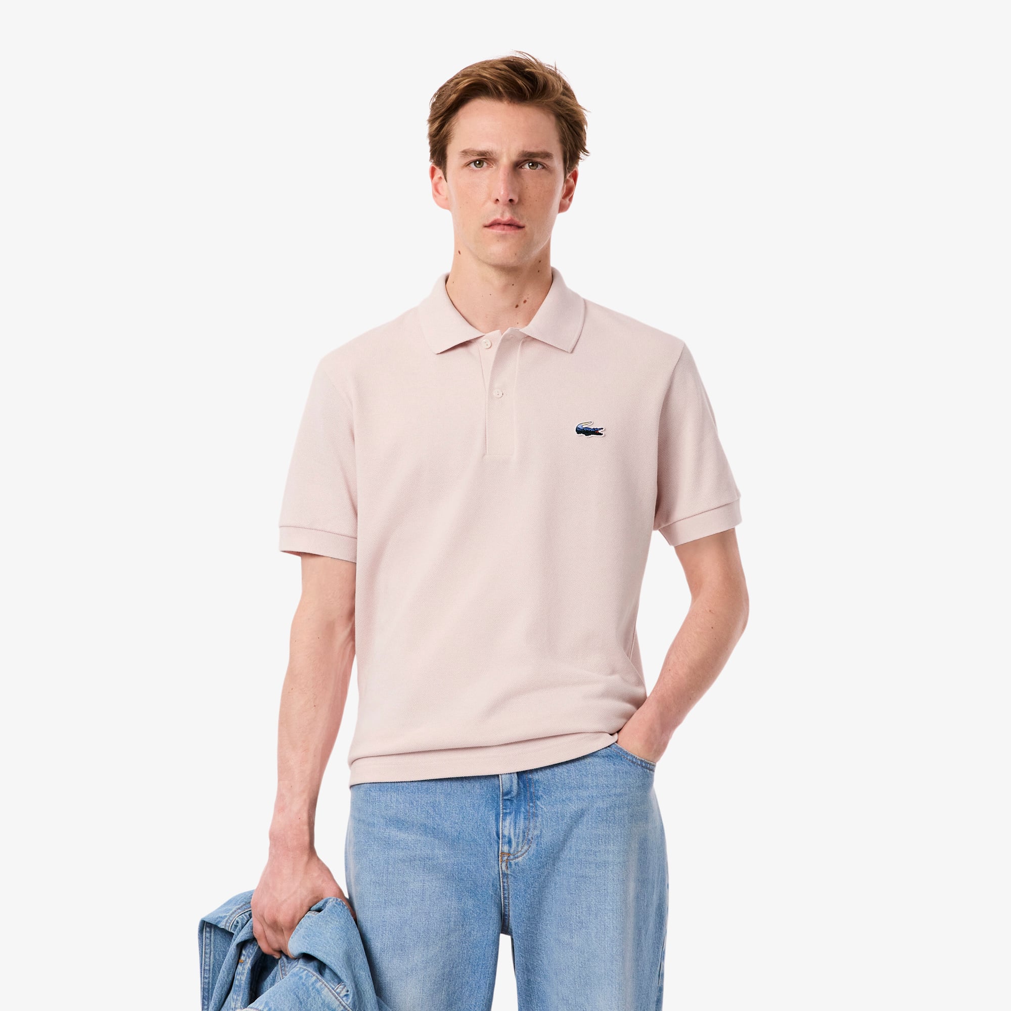 Áo Polo Lacoste Nam Dáng Cổ Điển Landscape Crocodile