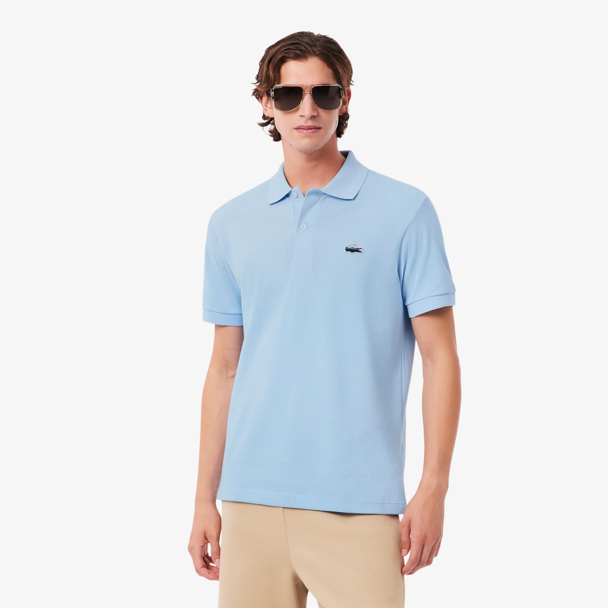 Áo Polo Lacoste Nam Dáng Cổ Điển Landscape Crocodile