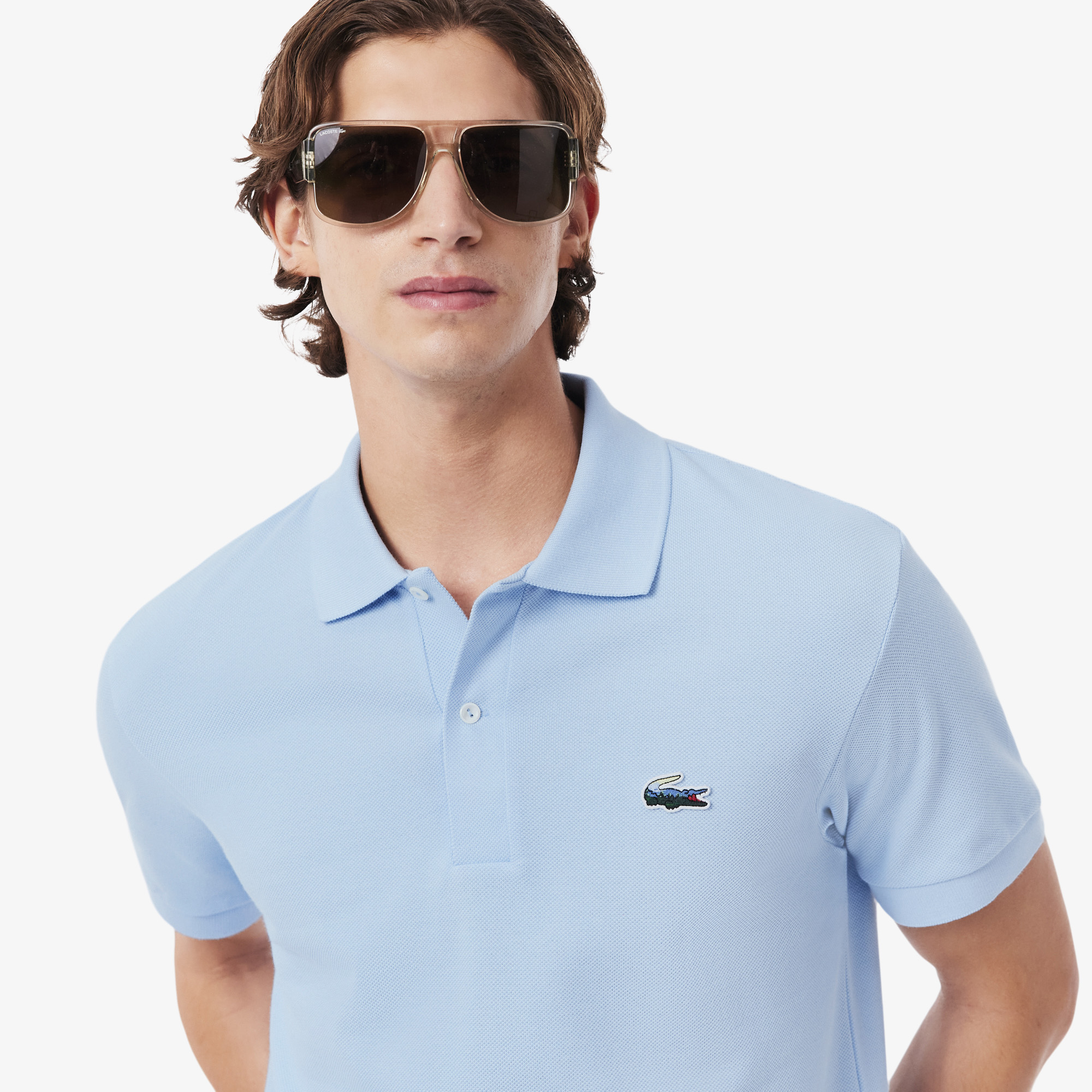 Áo Polo Lacoste Nam Dáng Cổ Điển Landscape Crocodile