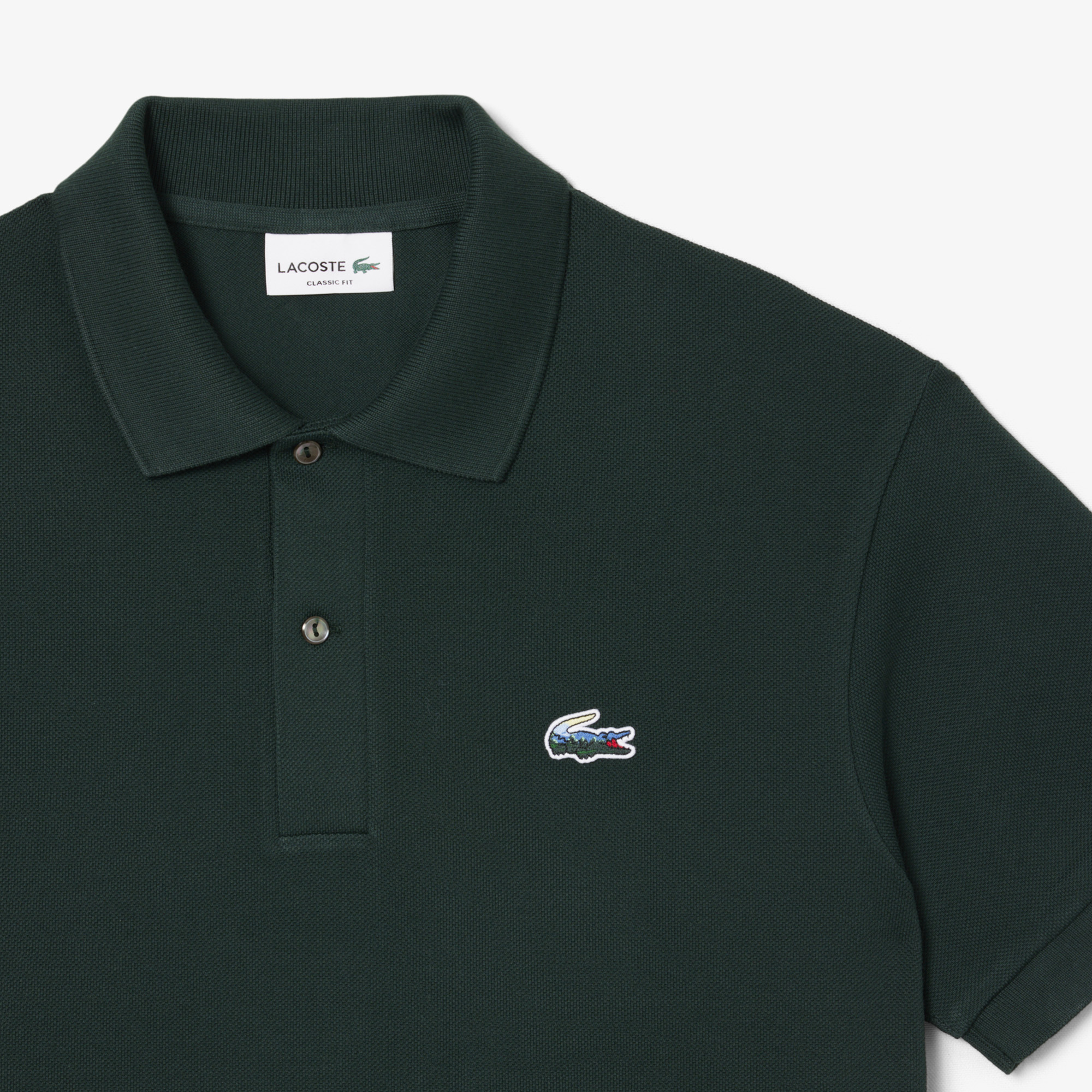 Áo Polo Lacoste Nam Dáng Cổ Điển Landscape Crocodile