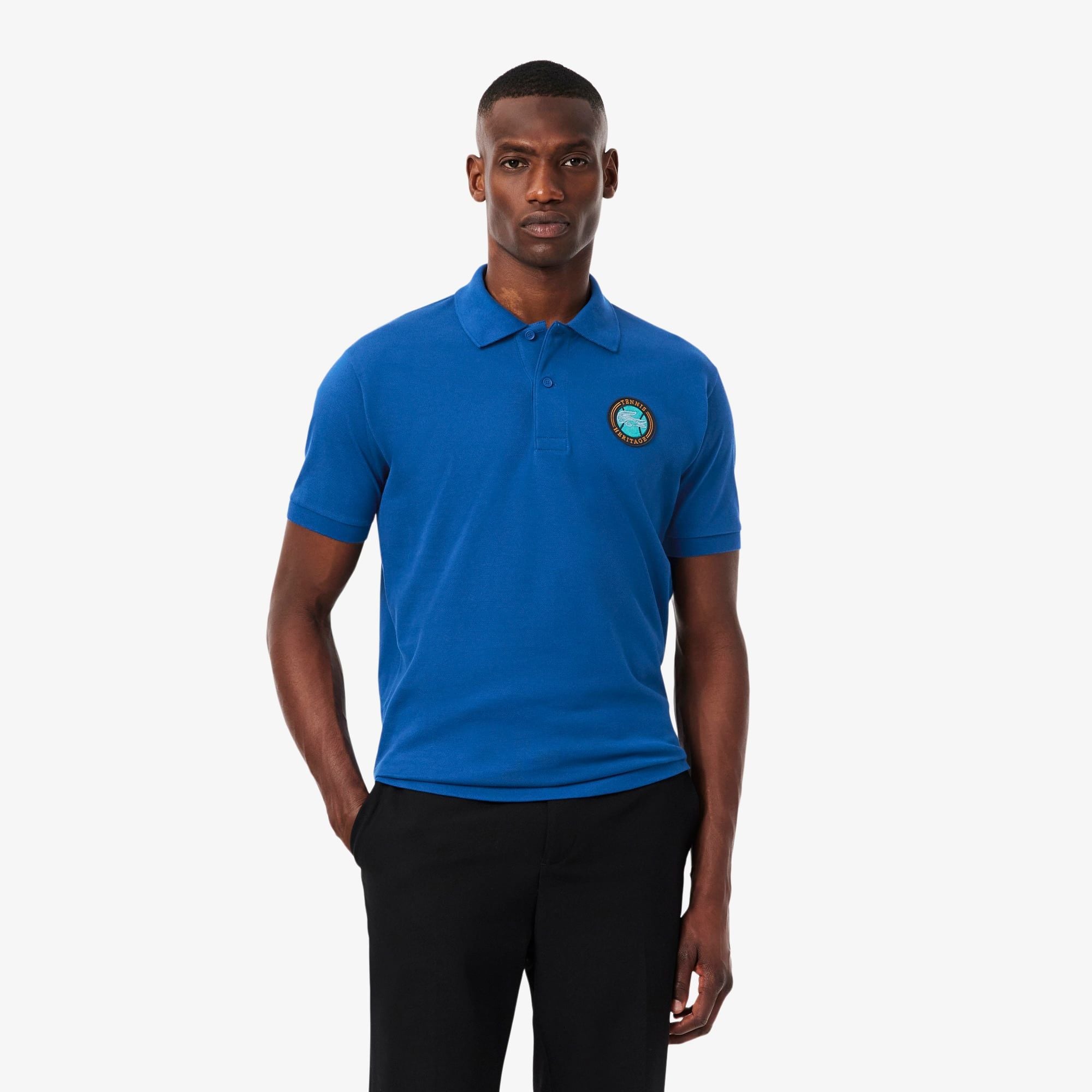 Áo Polo Lacoste Nam Dáng Cổ Điển Có Huy Hiệu Petit Piqué