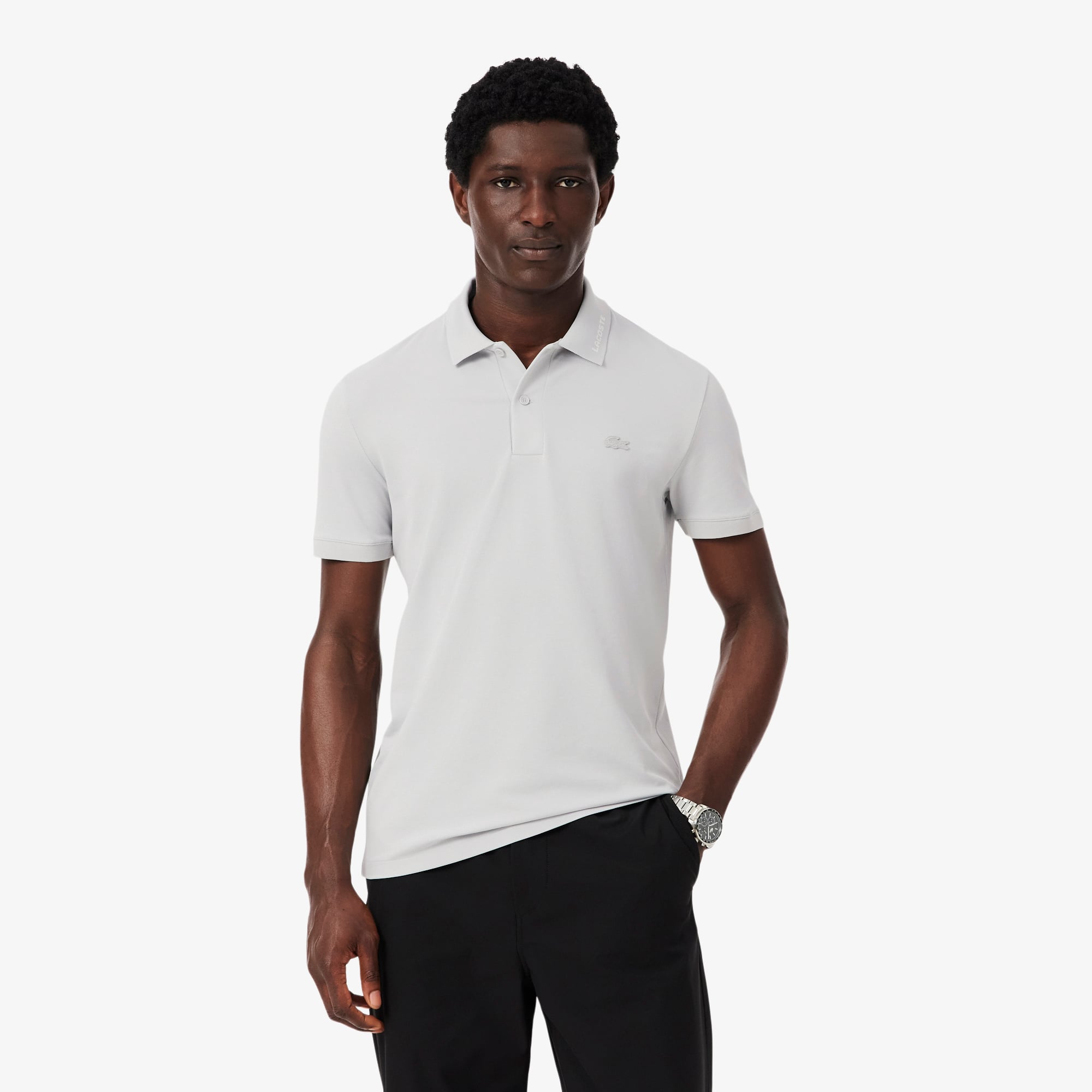 Áo Polo Lacoste Nam Ôm Dáng Chất Liệu Piqué Dệt Nổi Có Logo