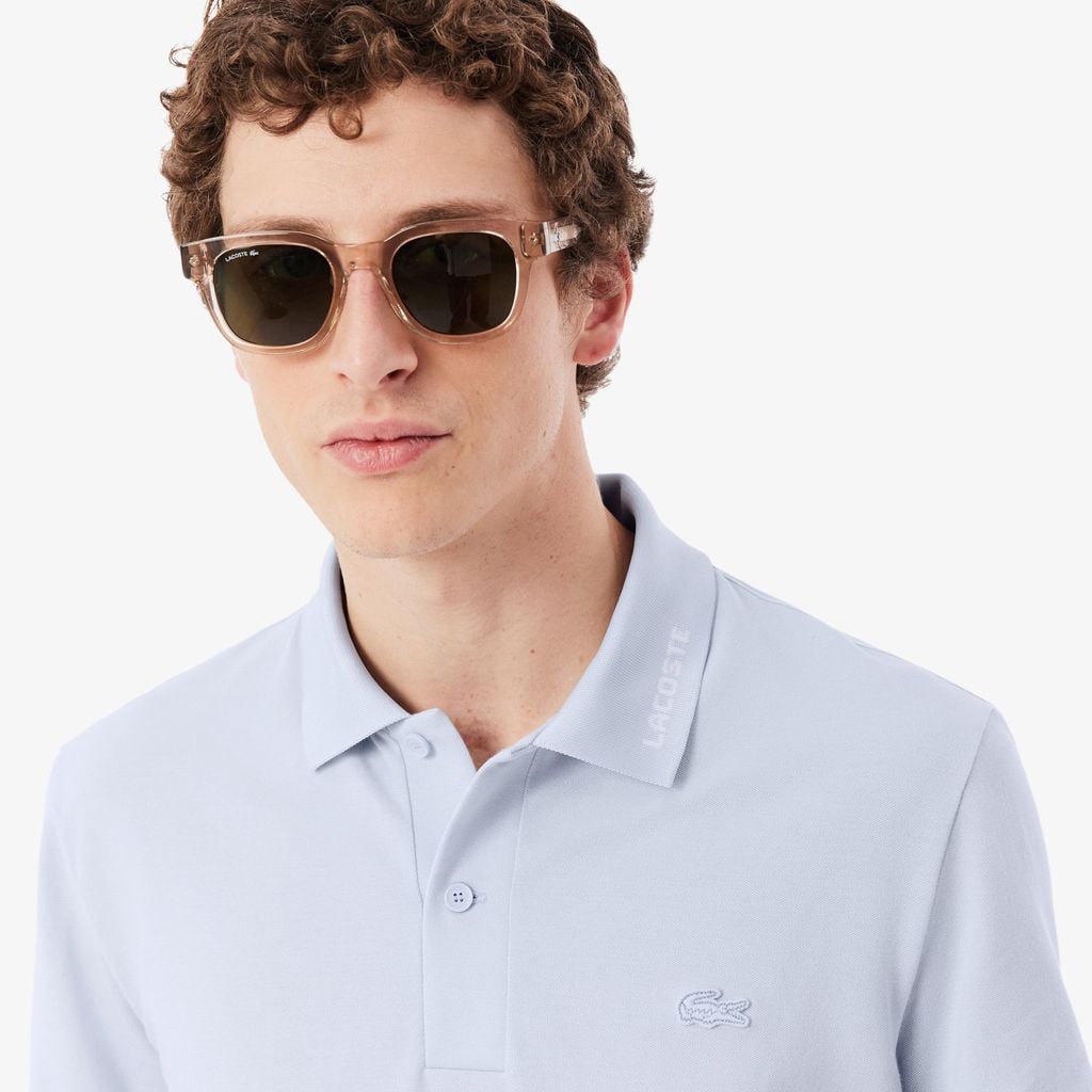 Áo Polo Lacoste Nam Ôm Dáng Chất Liệu Piqué Dệt Nổi Có Logo