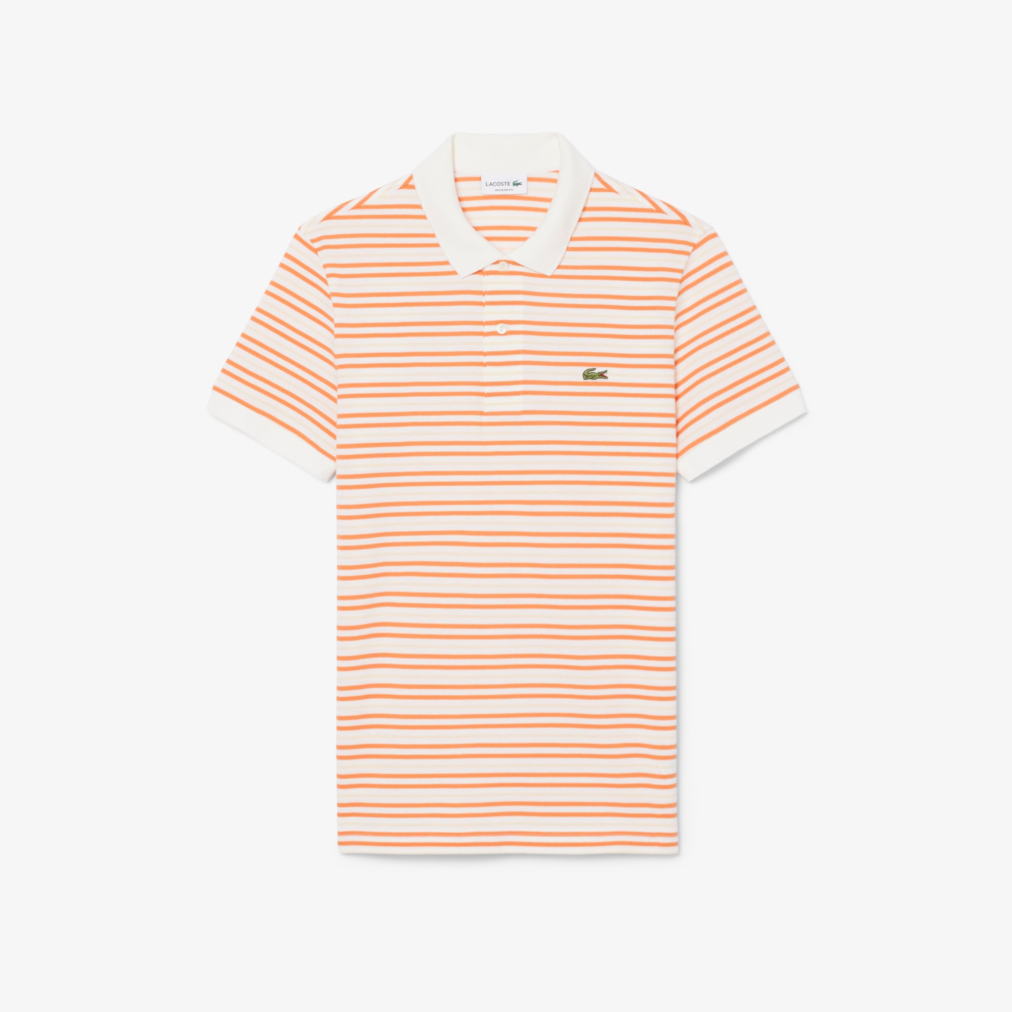 Áo Polo Lacoste Nam Dáng Cổ Điển Chất Liệu Petit Piqué Kẻ Sọc