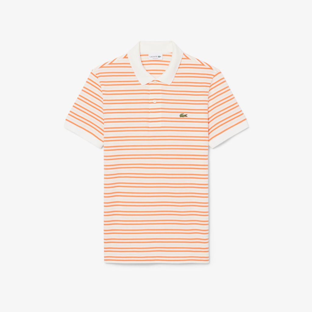 Áo Polo Lacoste Nam Dáng Cổ Điển Chất Liệu Petit Piqué Kẻ Sọc