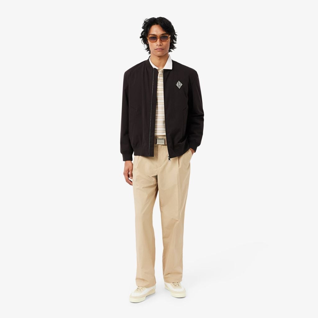 Áo Polo Lacoste Nam Dáng Cổ Điển Chất Liệu Petit Piqué Kẻ Sọc