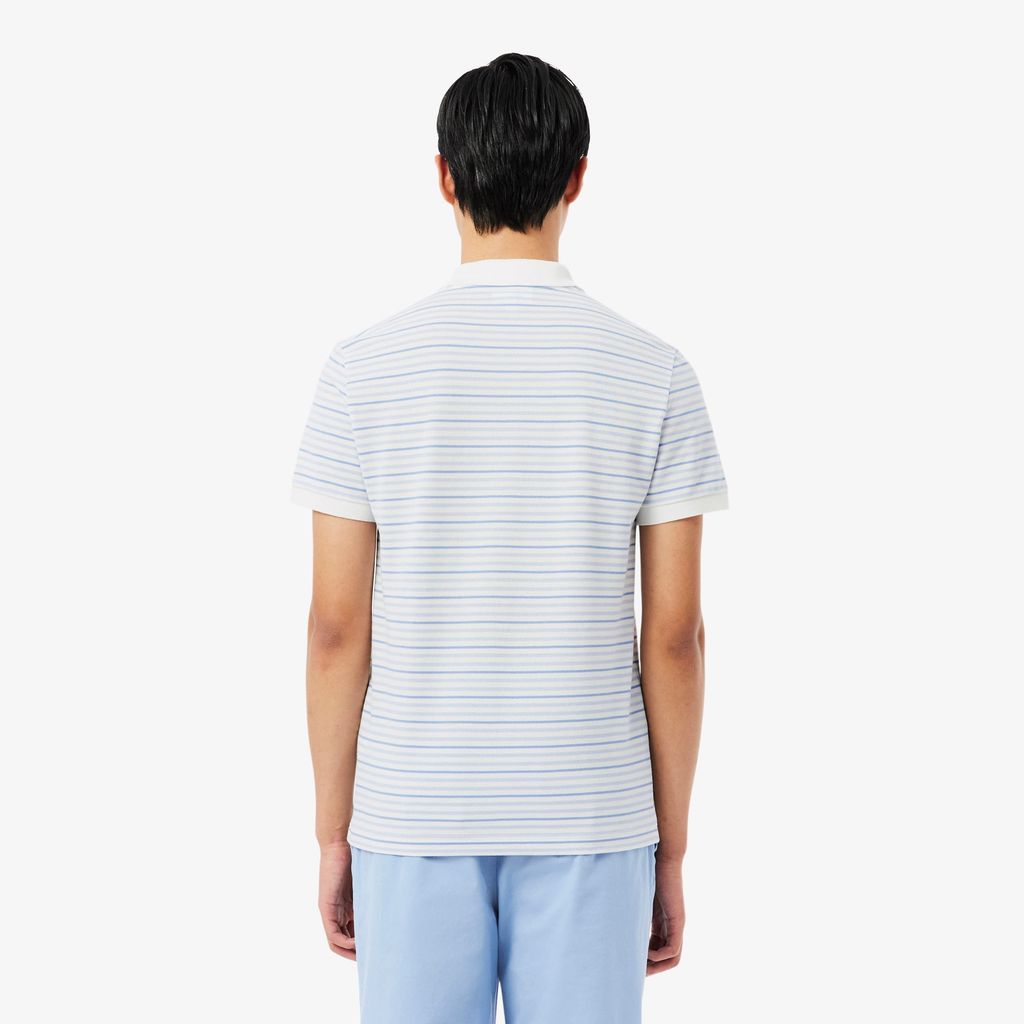 Áo Polo Lacoste Nam Dáng Cổ Điển Chất Liệu Petit Piqué Kẻ Sọc