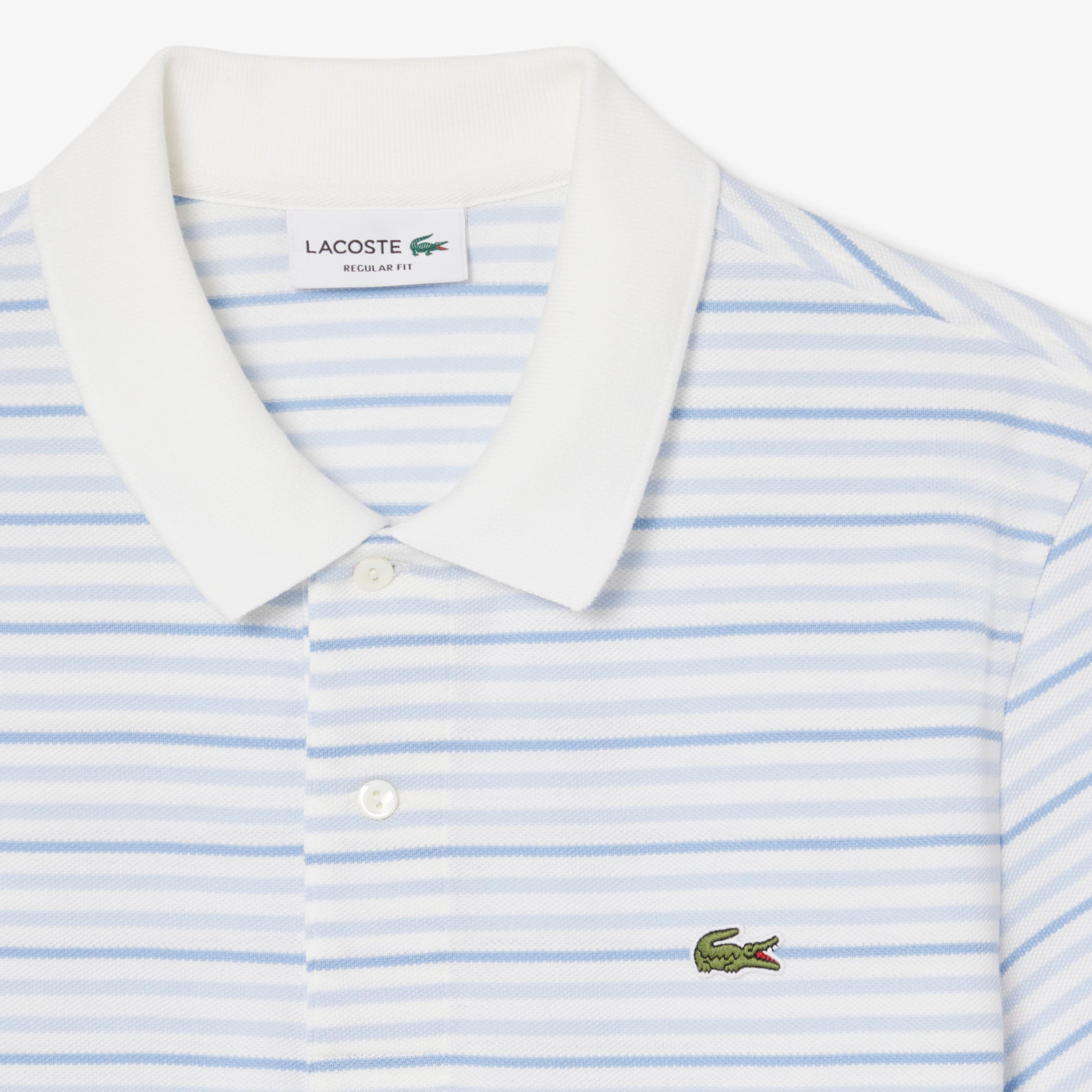 Áo Polo Lacoste Nam Dáng Cổ Điển Chất Liệu Petit Piqué Kẻ Sọc