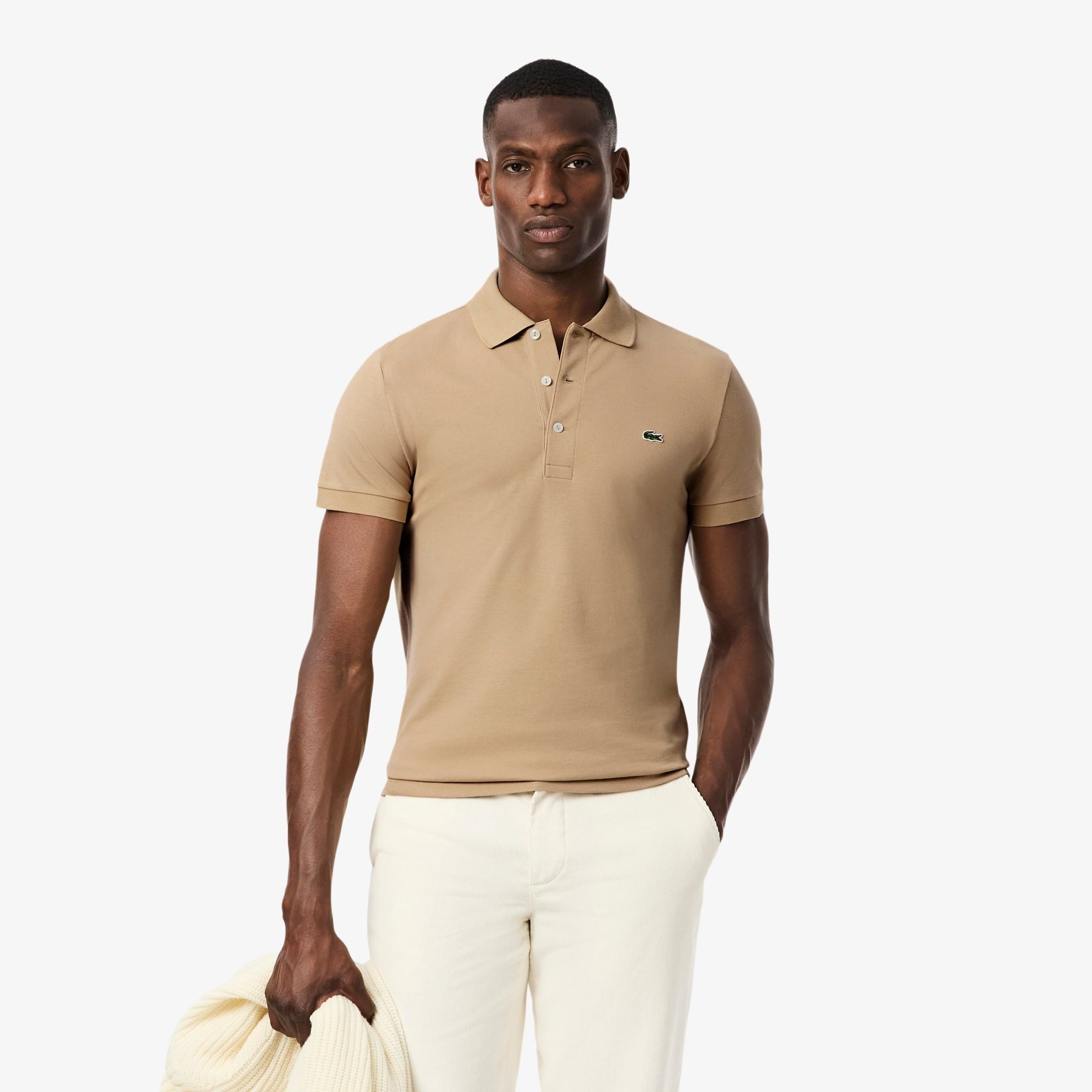 Áo Polo Lacoste Nam Piqué Ôm Dáng Co Dãn