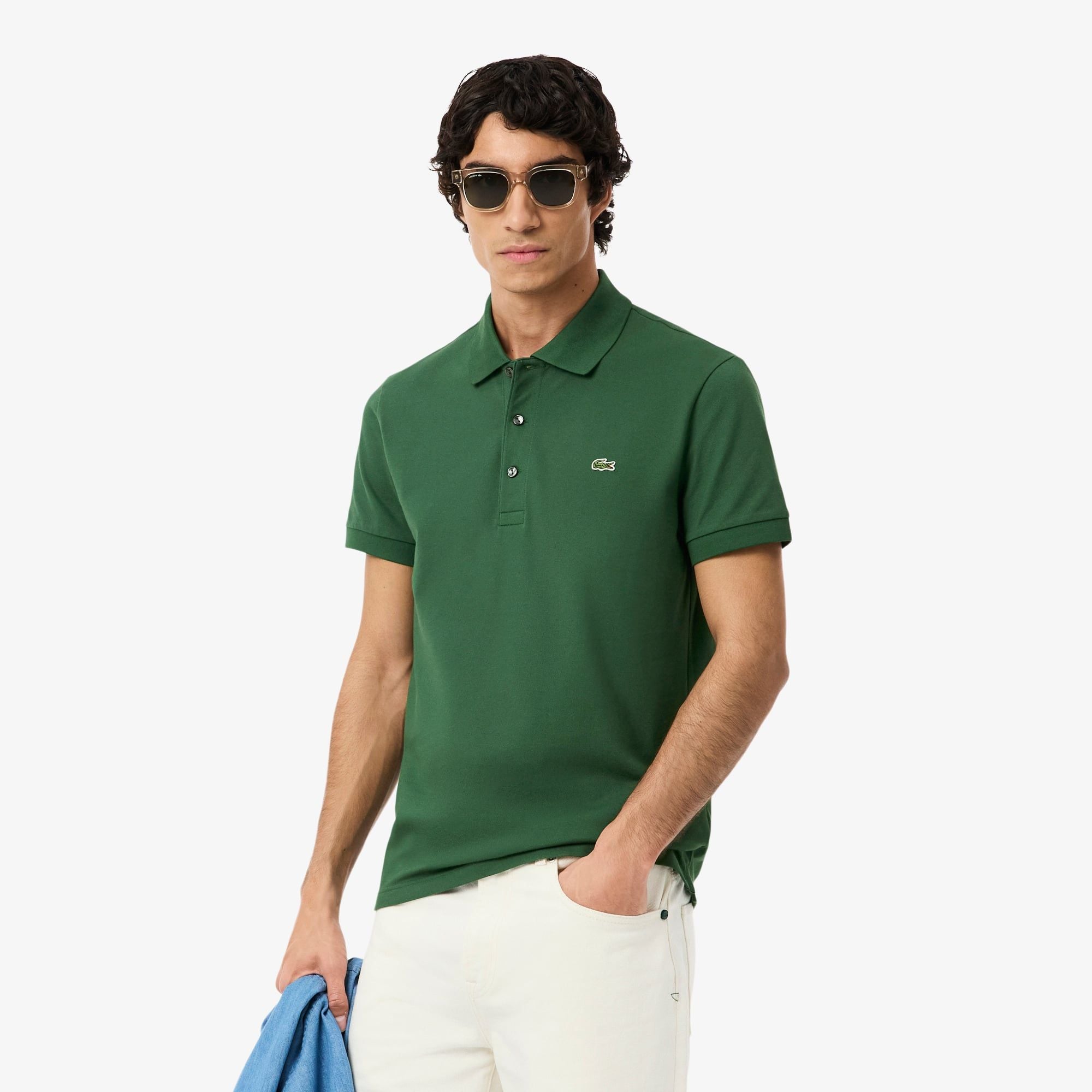 Áo Polo Lacoste Nam Piqué Ôm Dáng Co Dãn