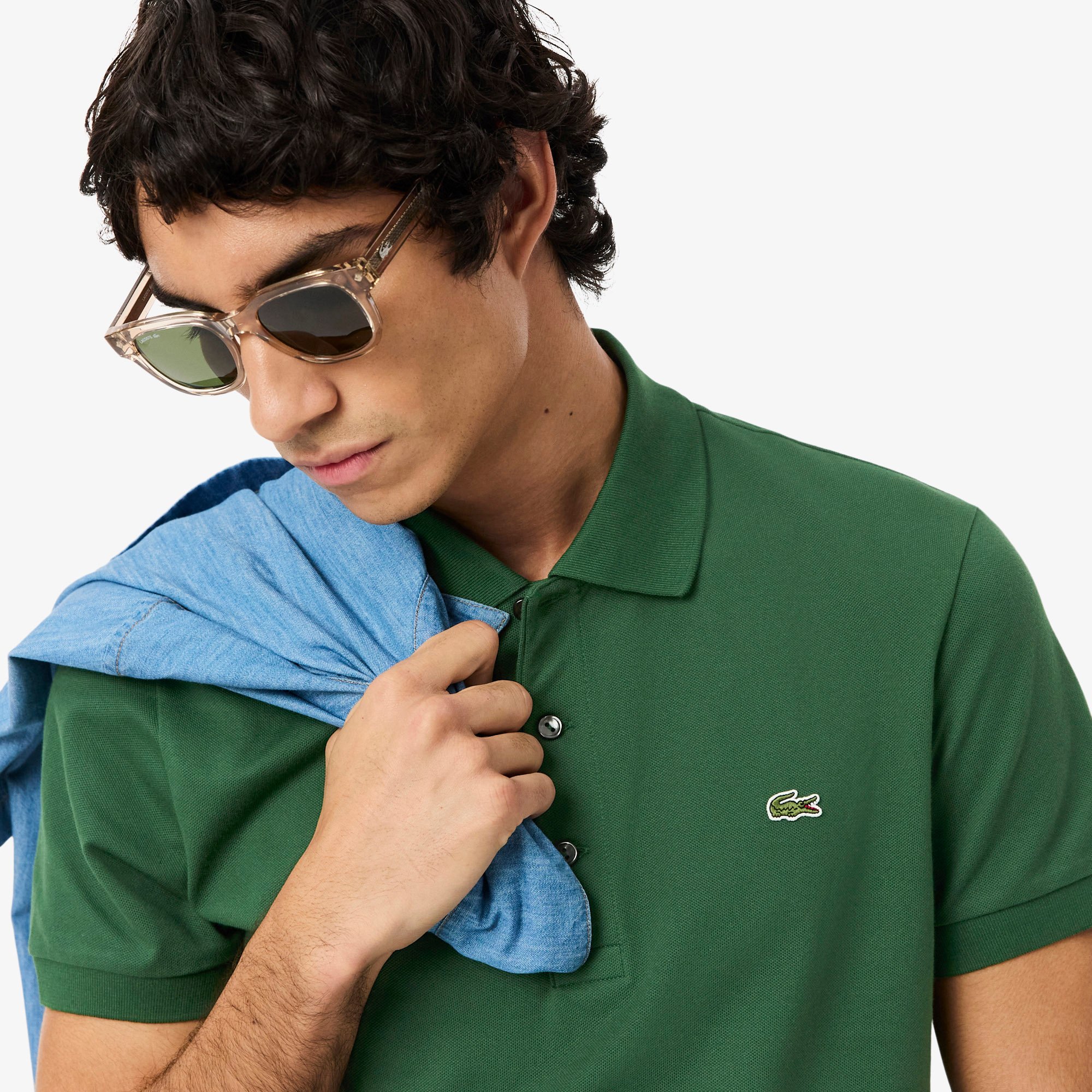 Áo Polo Lacoste Nam Piqué Ôm Dáng Co Dãn