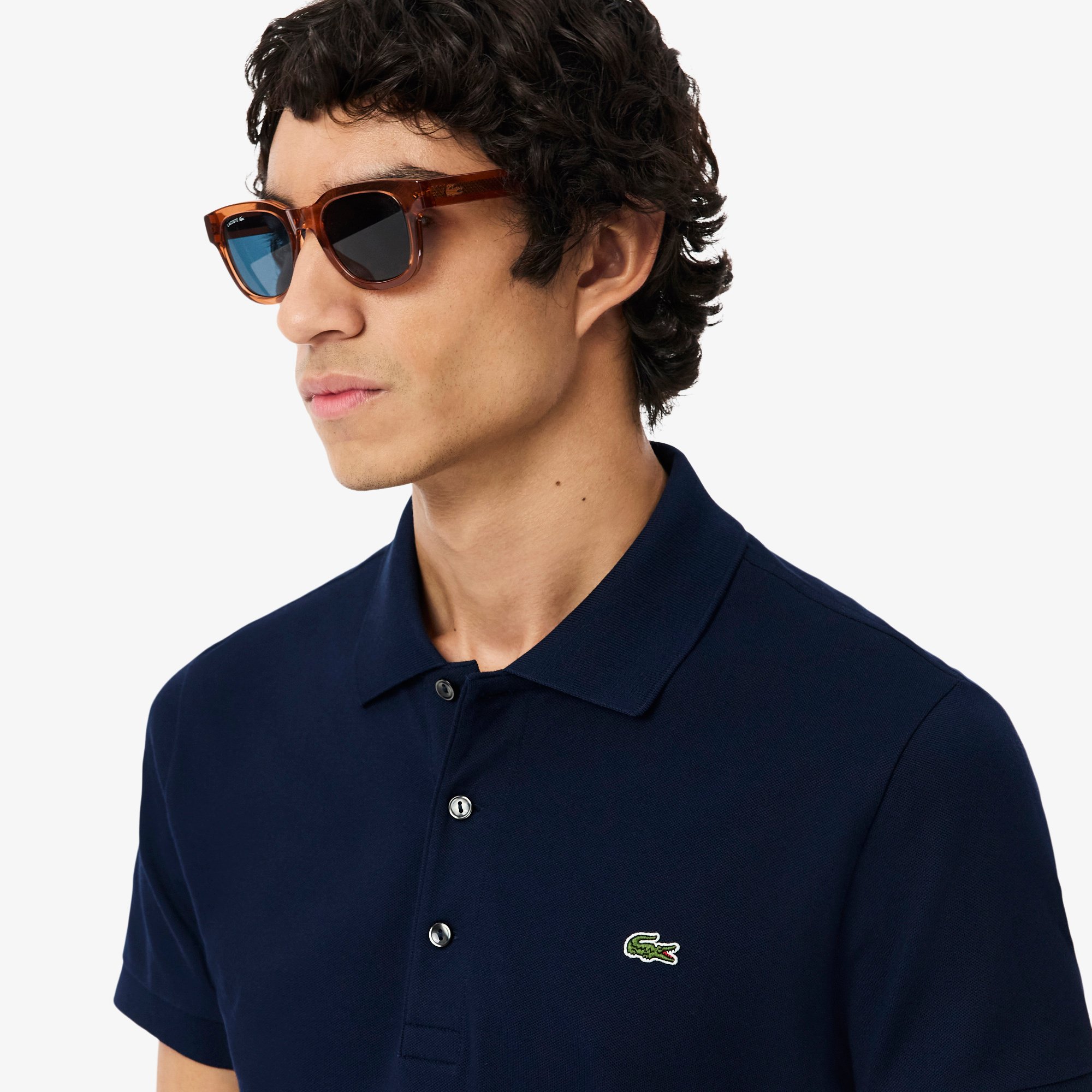 Áo Polo Lacoste Nam Piqué Ôm Dáng Co Dãn