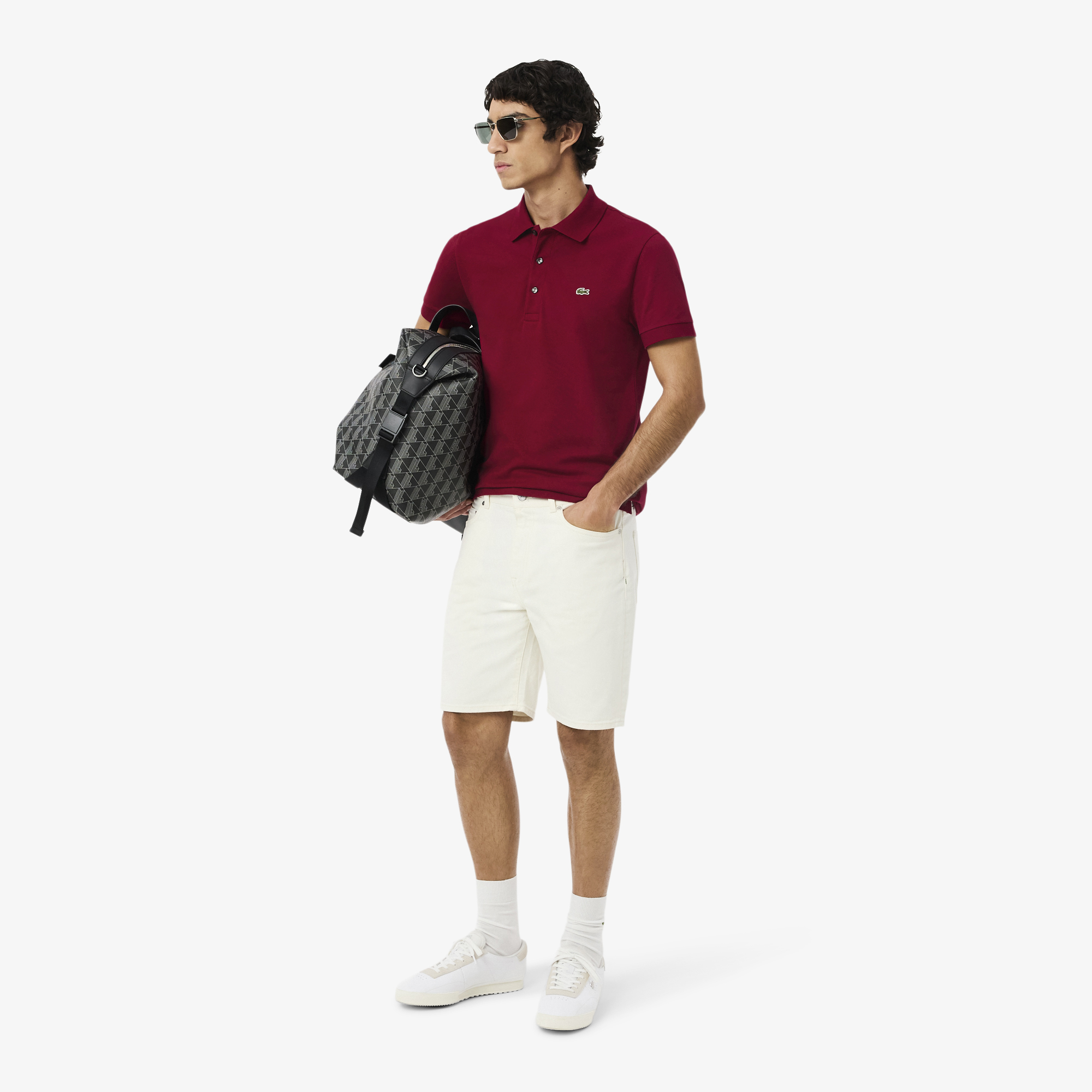 Áo Polo Lacoste Nam Piqué Ôm Dáng Co Dãn