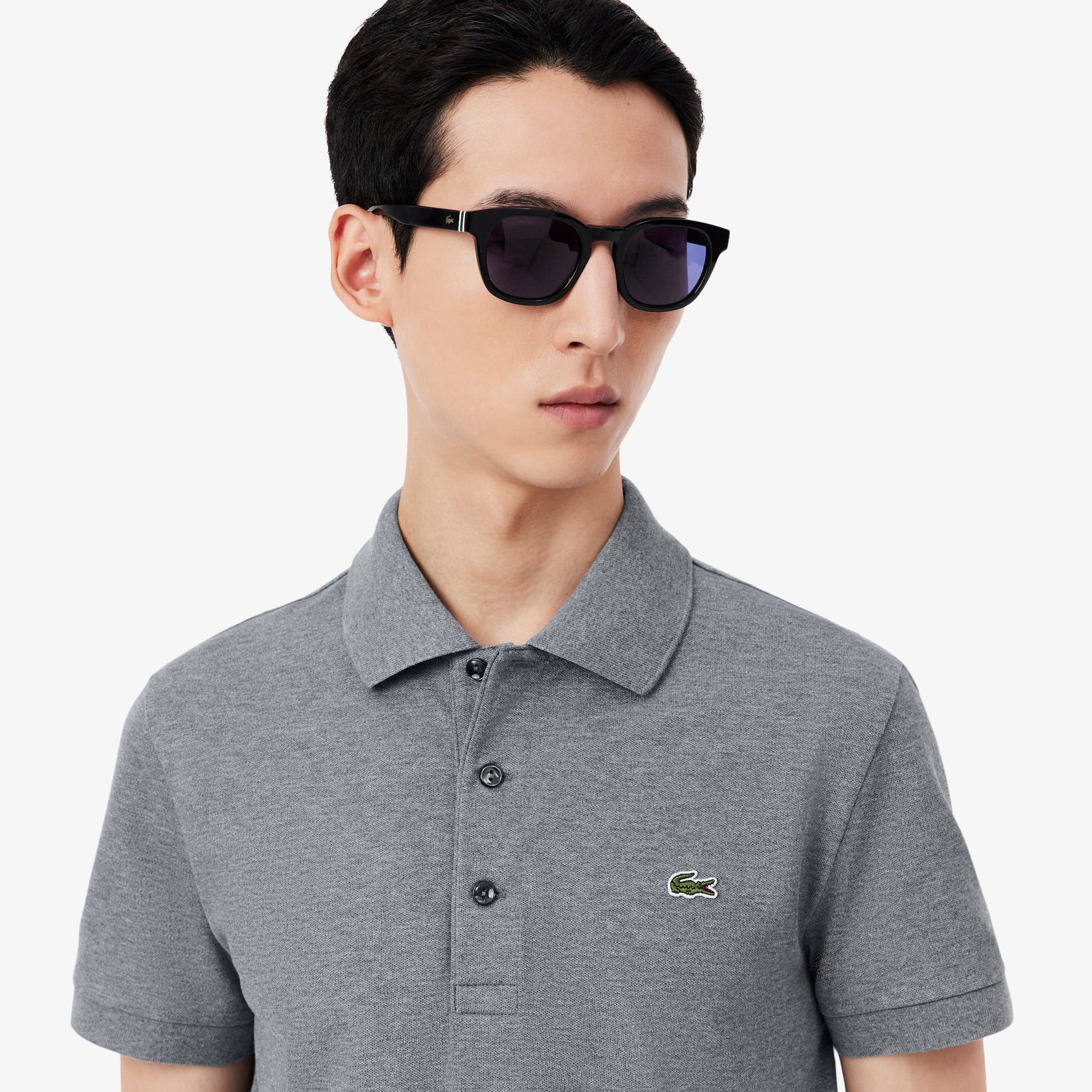 Áo Polo Lacoste Nam Piqué Ôm Dáng Co Dãn