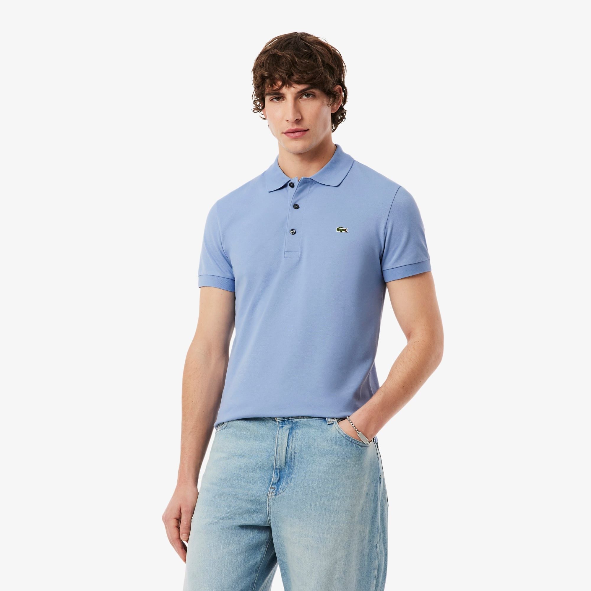 Áo Polo Lacoste Nam Piqué Ôm Dáng Co Dãn