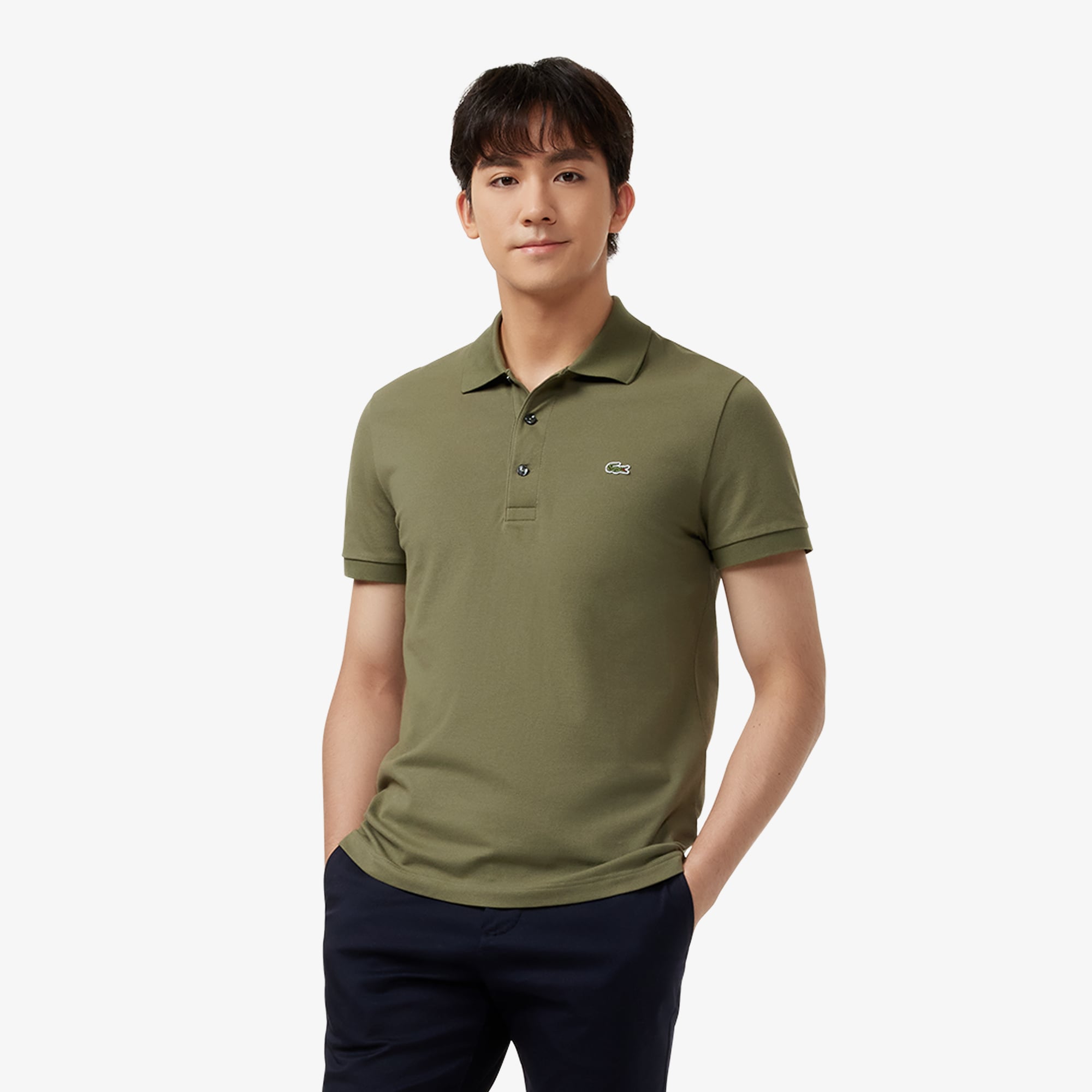 Áo Polo Lacoste Nam Piqué Ôm Dáng Co Dãn