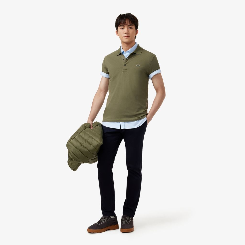 Áo Polo Lacoste Nam Piqué Ôm Dáng Co Dãn