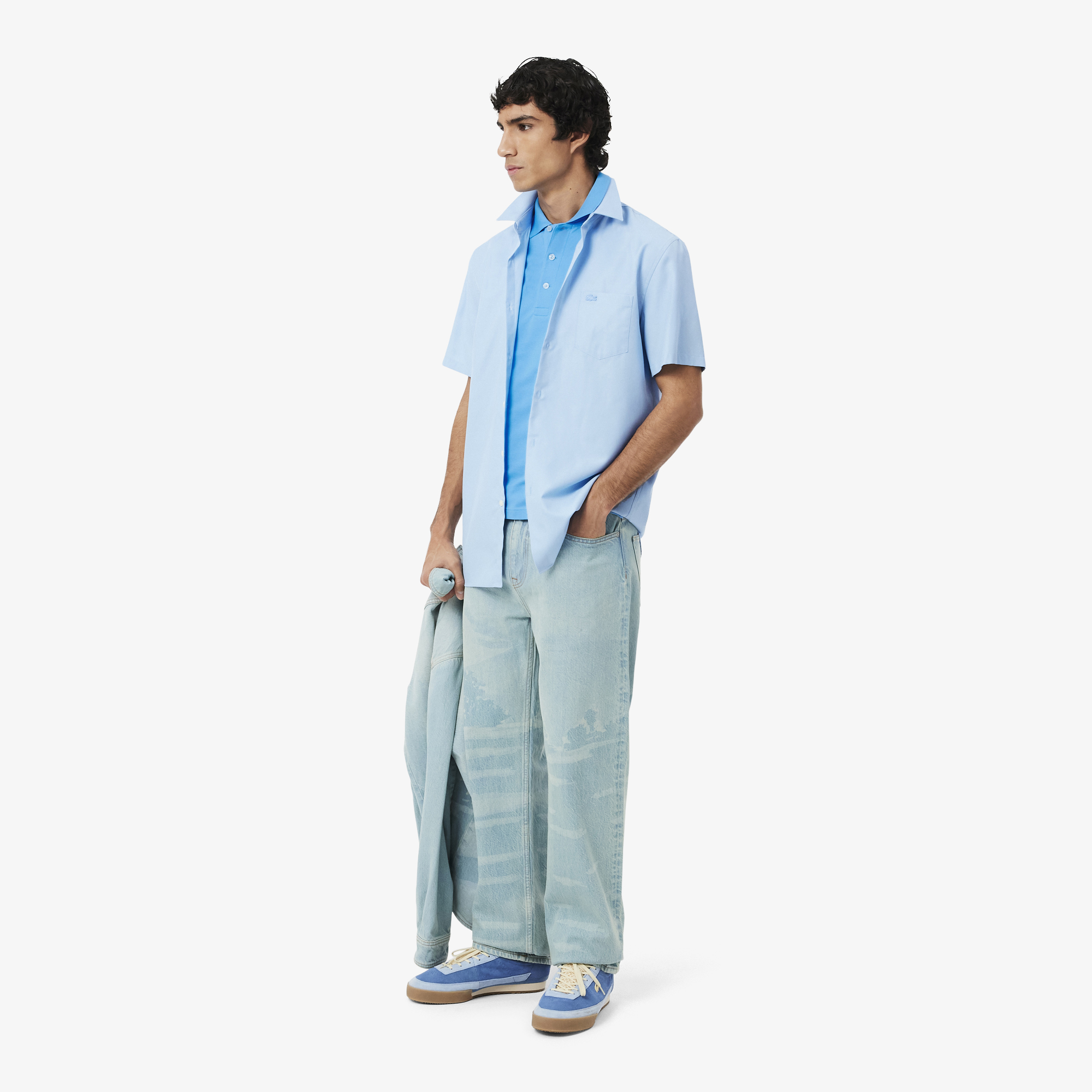 Áo Polo Lacoste Nam Piqué Ôm Dáng Co Dãn