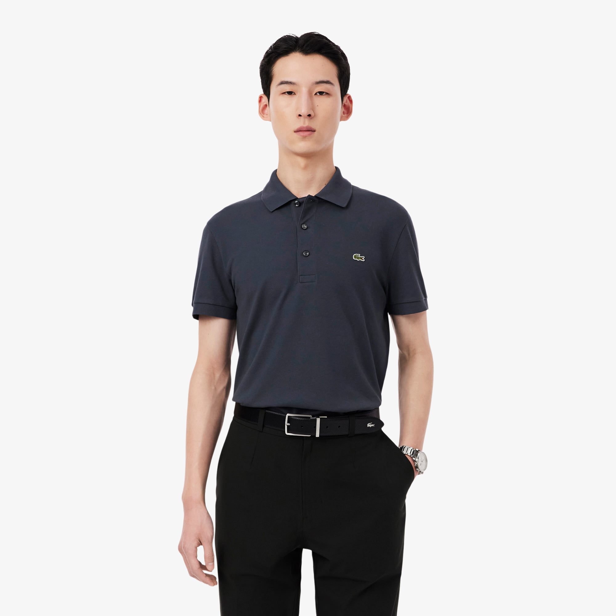 Áo Polo Lacoste Nam Piqué Ôm Dáng Co Dãn