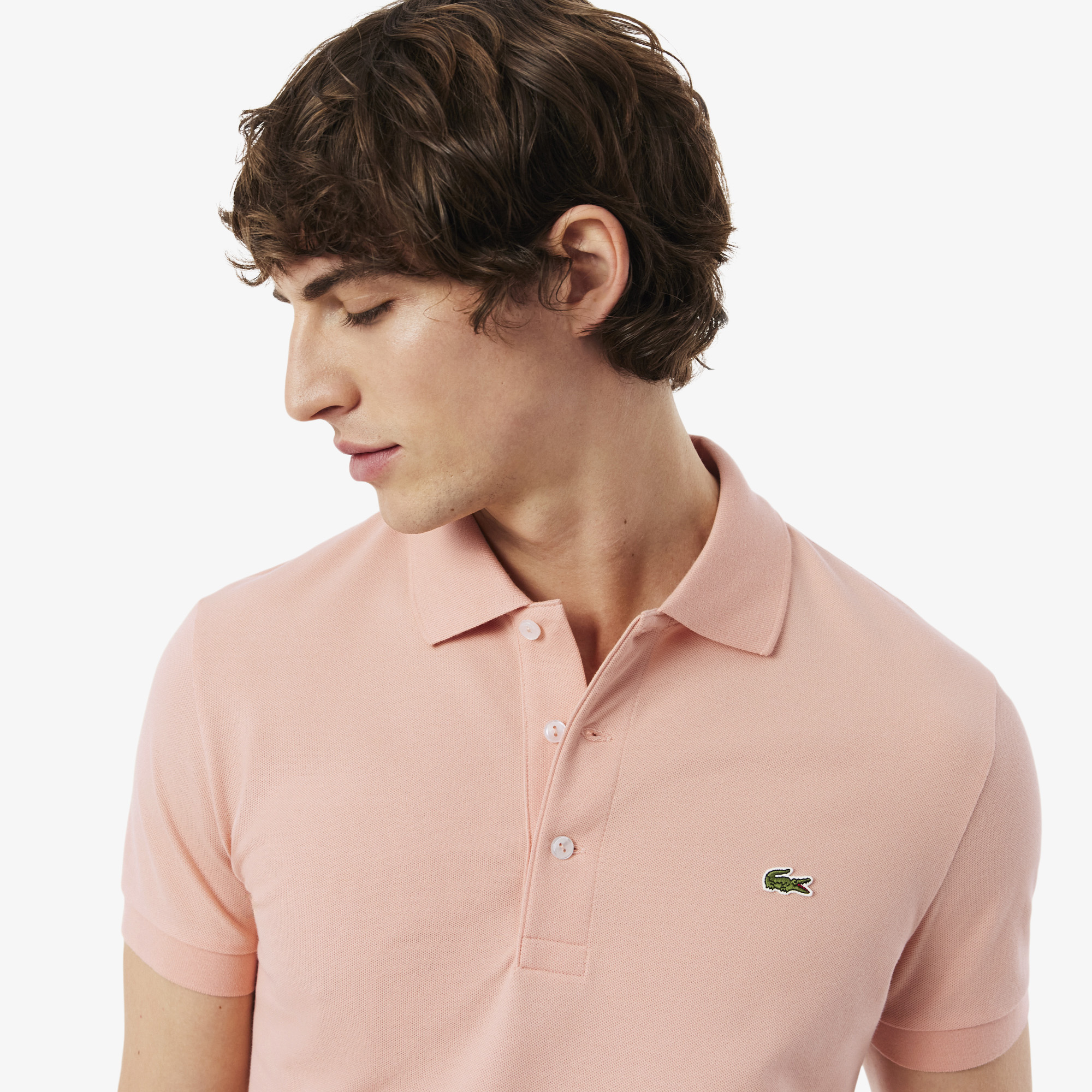 Áo Polo Lacoste Nam Piqué Ôm Dáng Co Dãn