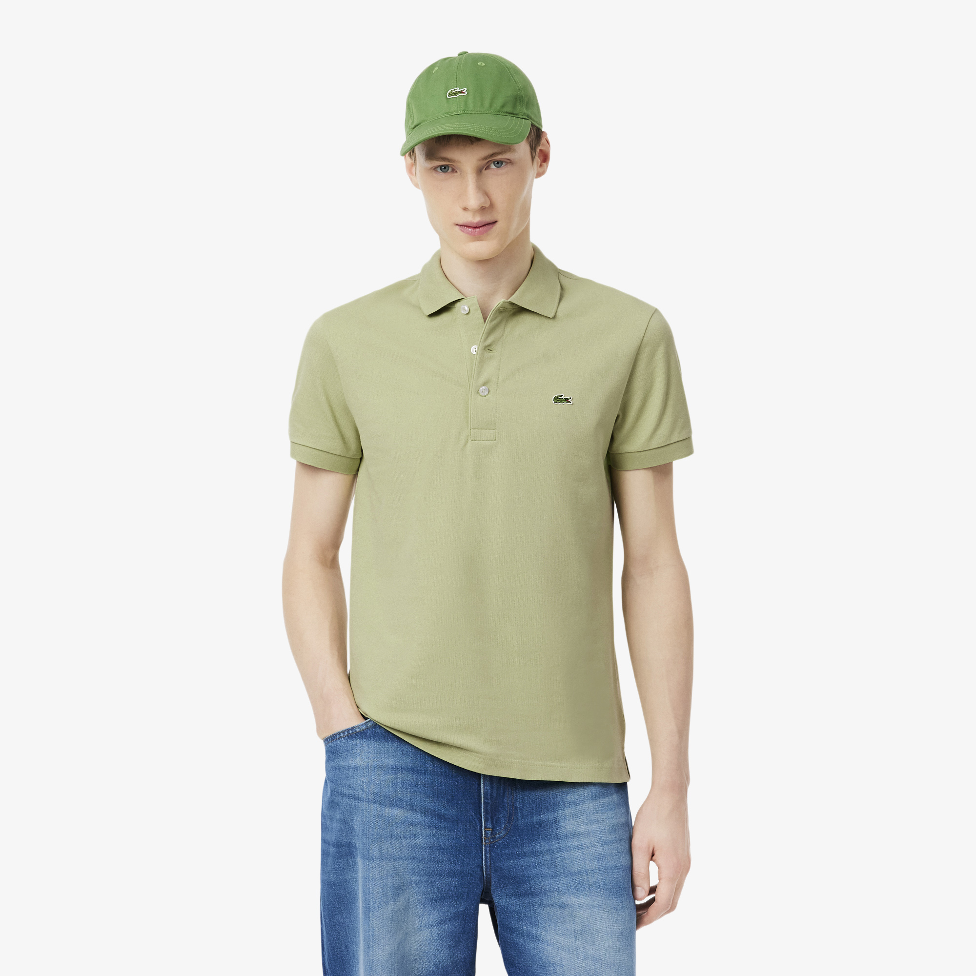 Áo Polo Lacoste Nam Piqué Ôm Dáng Co Dãn