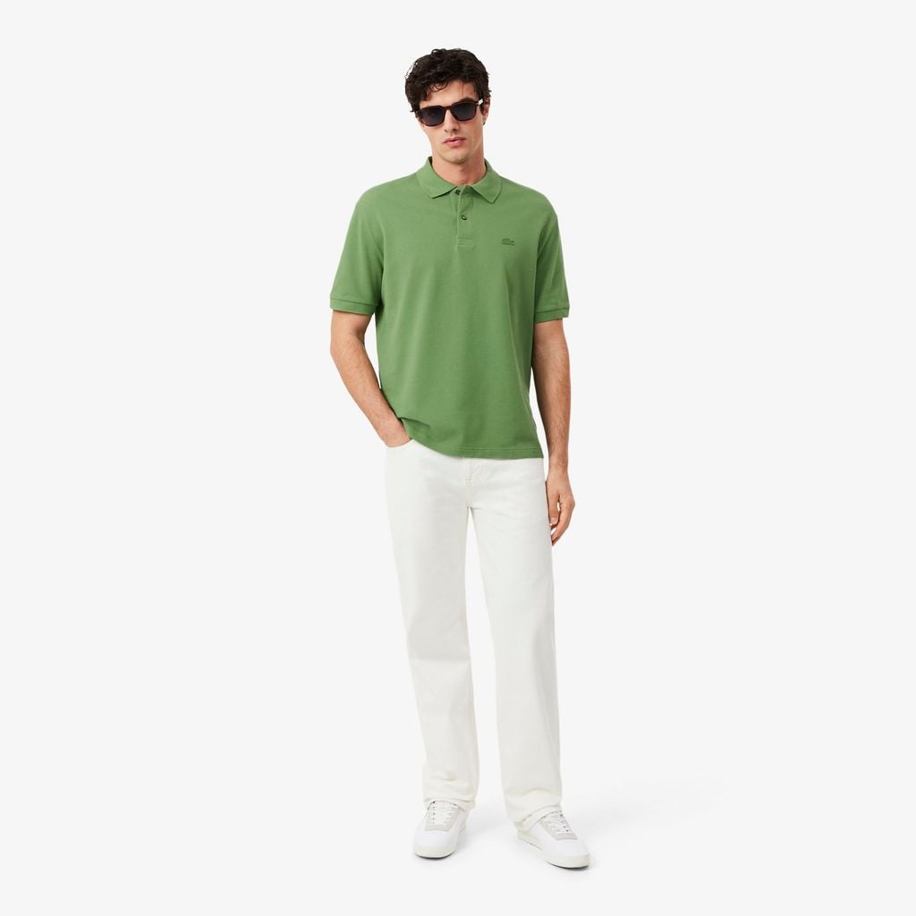 Áo Polo Lacoste Nam Piqué Dáng Rộng Dày Dặn