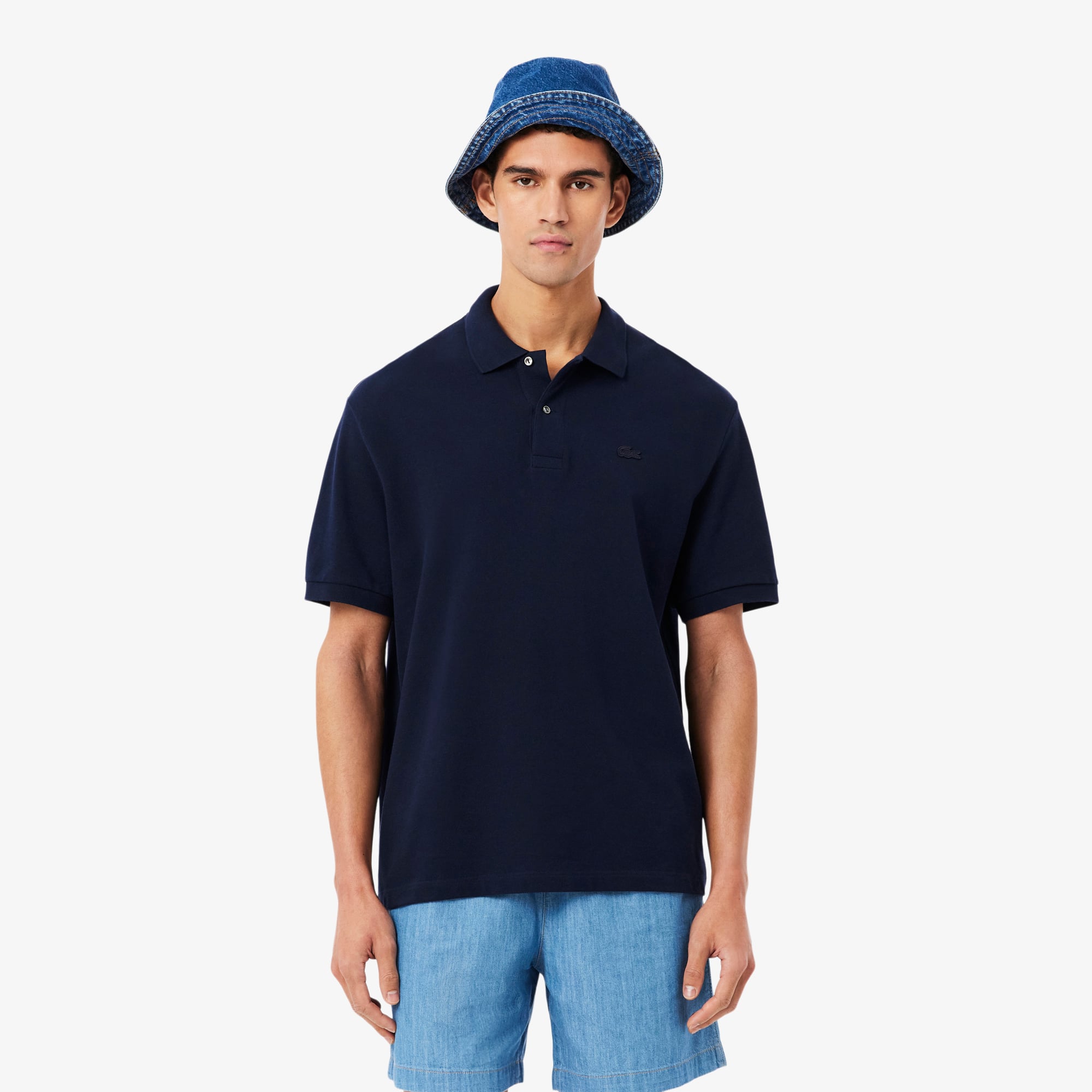 Áo Polo Lacoste Nam Piqué Dáng Rộng Dày Dặn