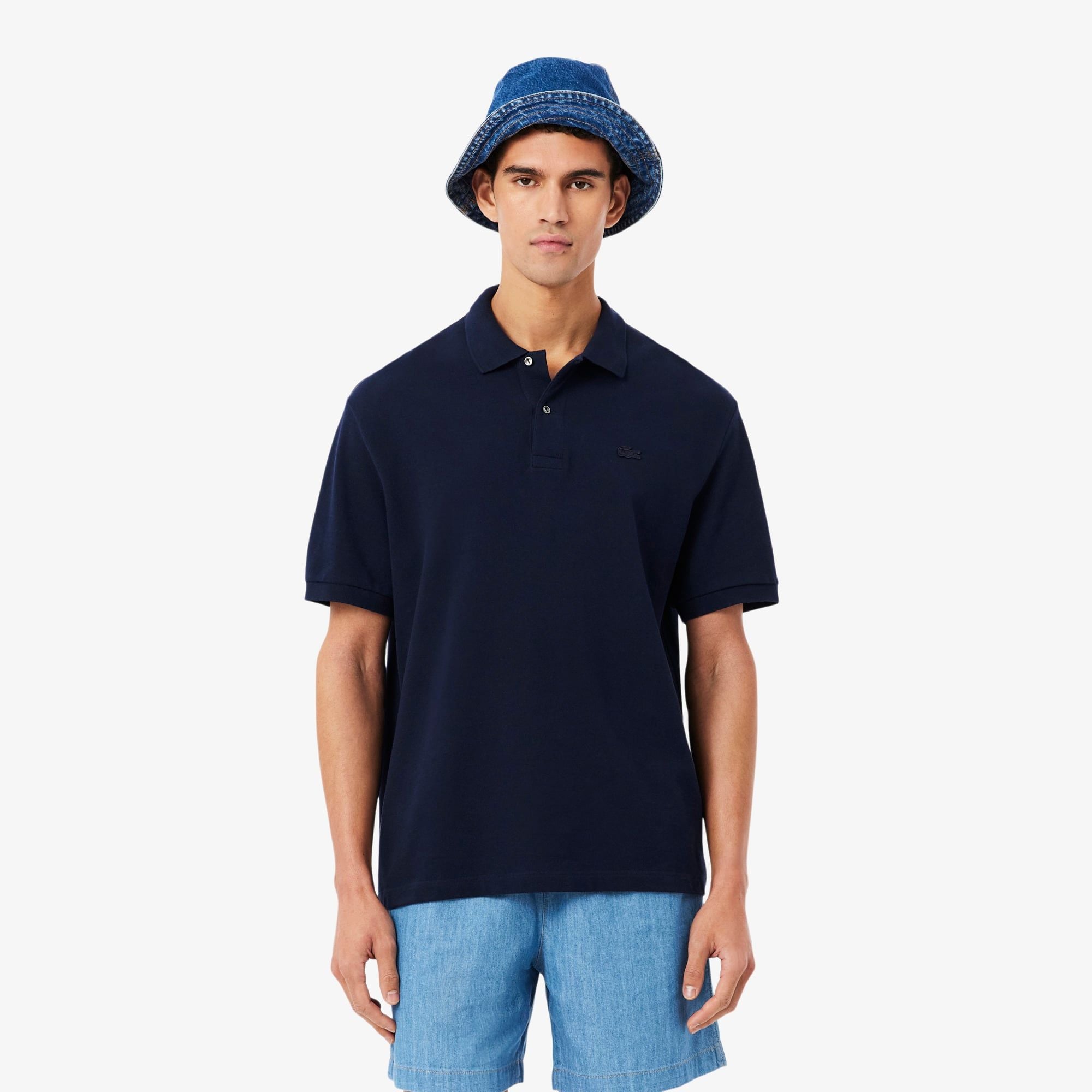 Áo Polo Lacoste Nam Piqué Dáng Rộng Dày Dặn