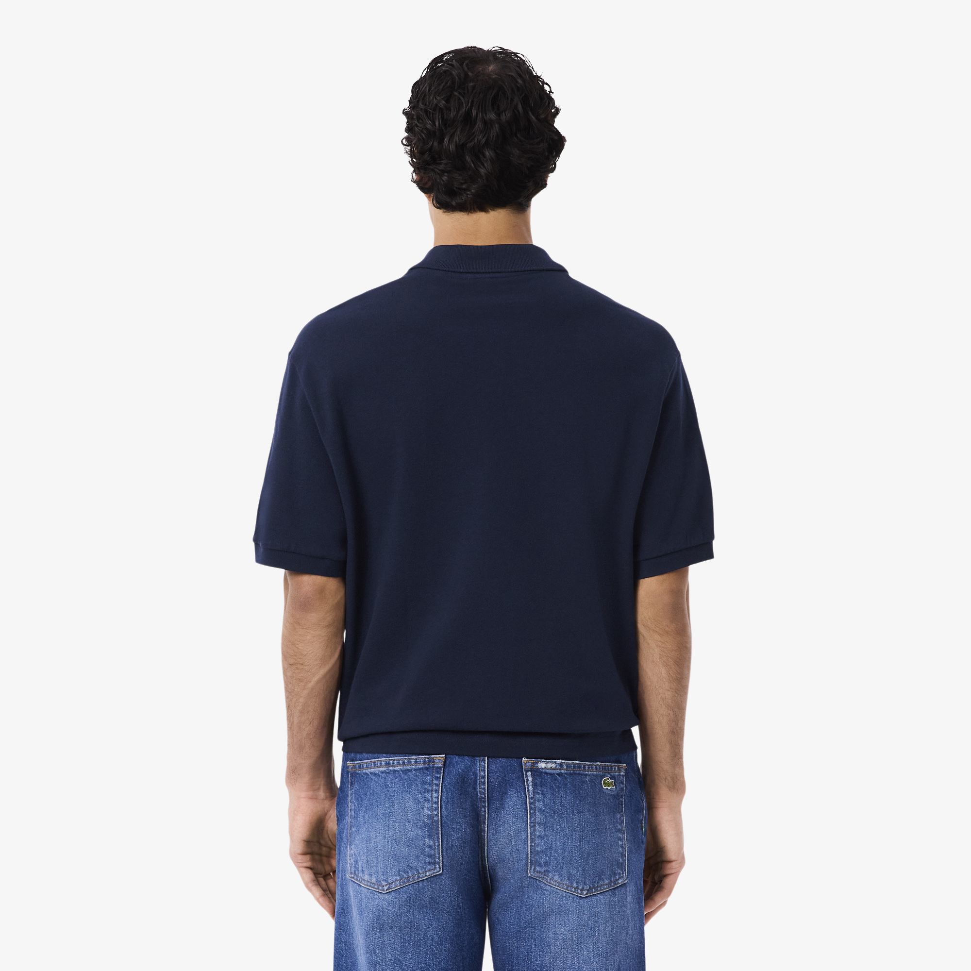 Áo Polo Lacoste Nam Piqué Dáng Rộng Dày Dặn