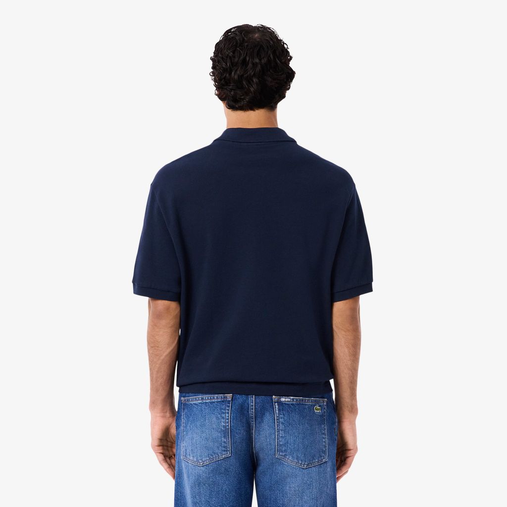 Áo Polo Lacoste Nam Piqué Dáng Rộng Dày Dặn